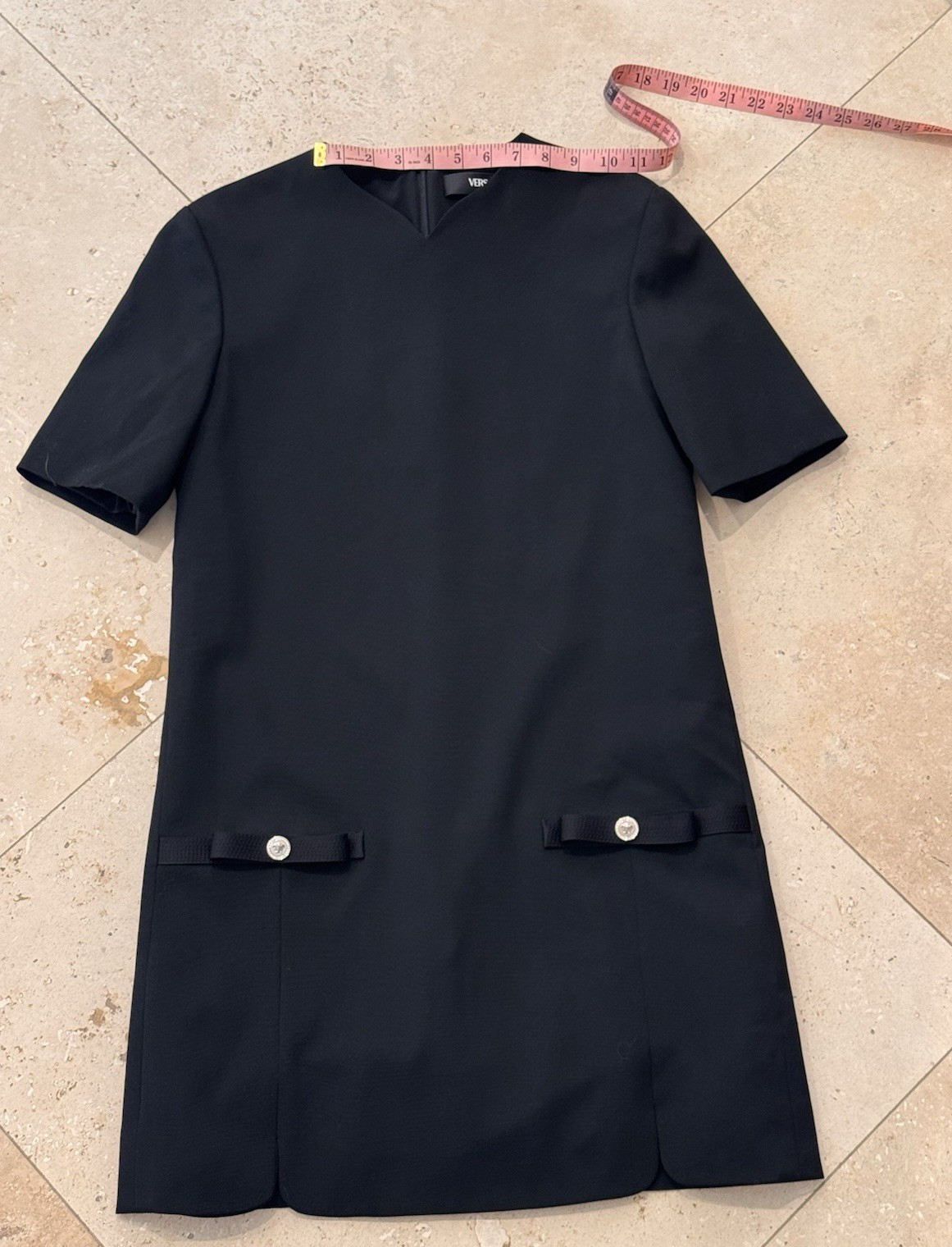 Versace Wool Blend Shift Dress Size 40 / 4