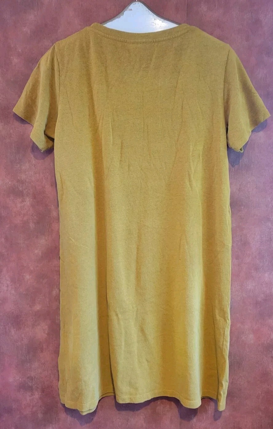 NWT Jungmaven Rae Line A-line Mustard L Midi Tee Shirt Dress Hemp Org Cotton