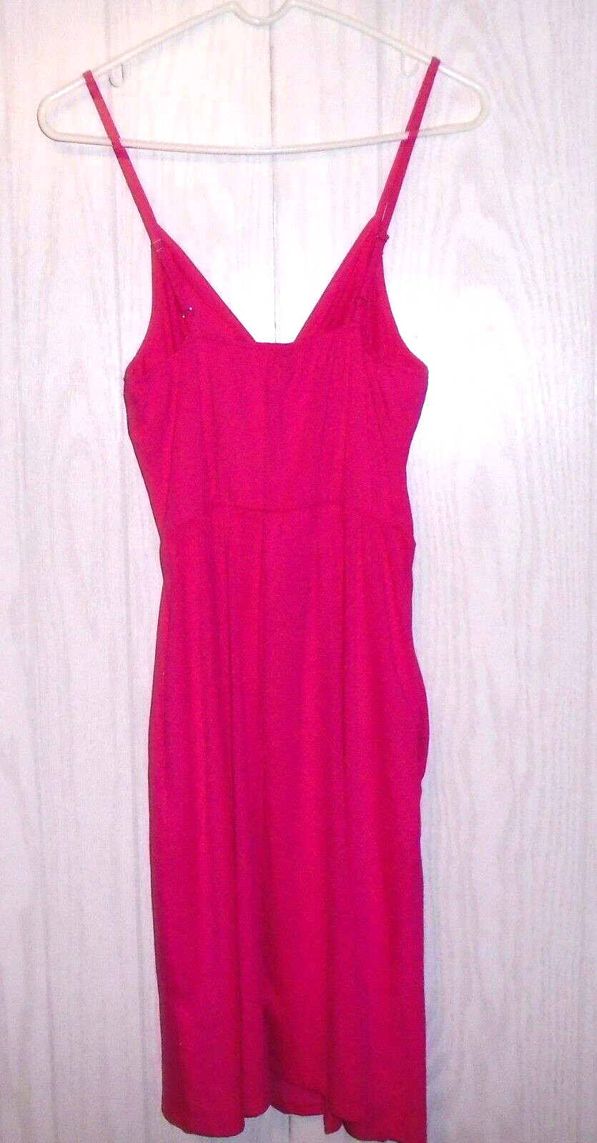 Vote Pretty Keyhole Tie Neckline Pockets Babydoll Sun Dress Pink Size LARGE NWT