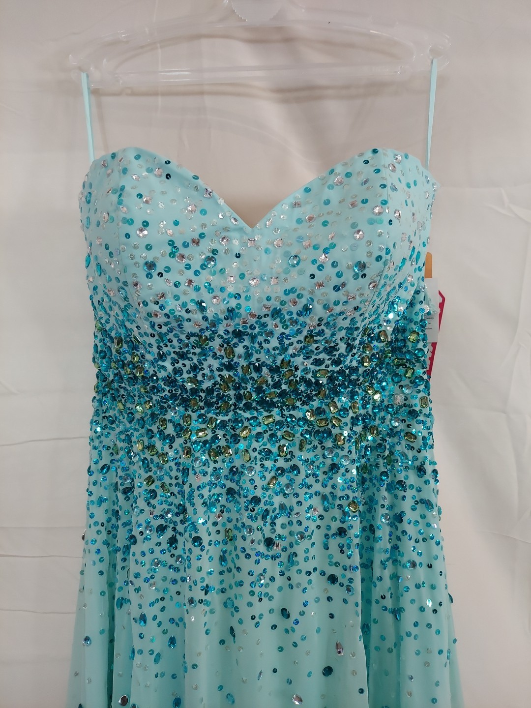 Paparazzi Size19/20 Gemdrop Elite Look /Sea Lt Blue/sweetrt Prom Dress Strap Opt