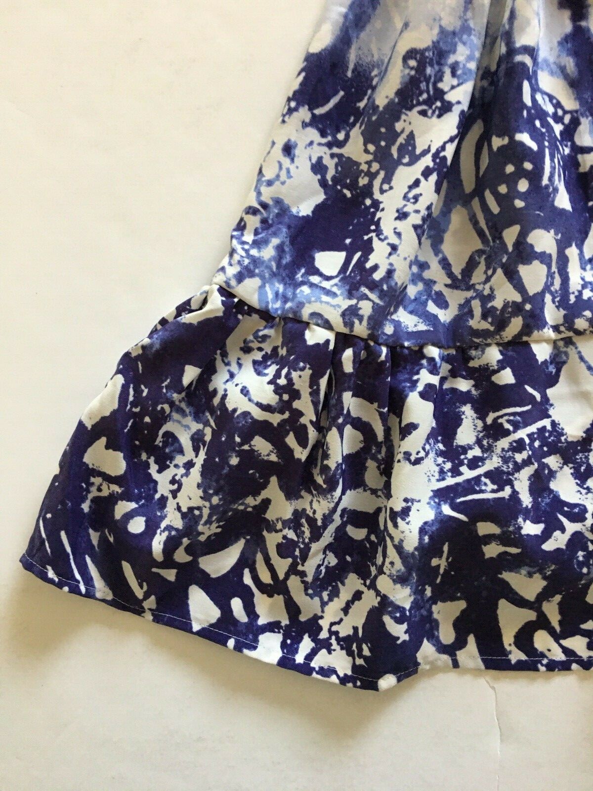 Peter Som for Design Nation Tie-Dye Medallion Shirt Dress Blue White Size 8