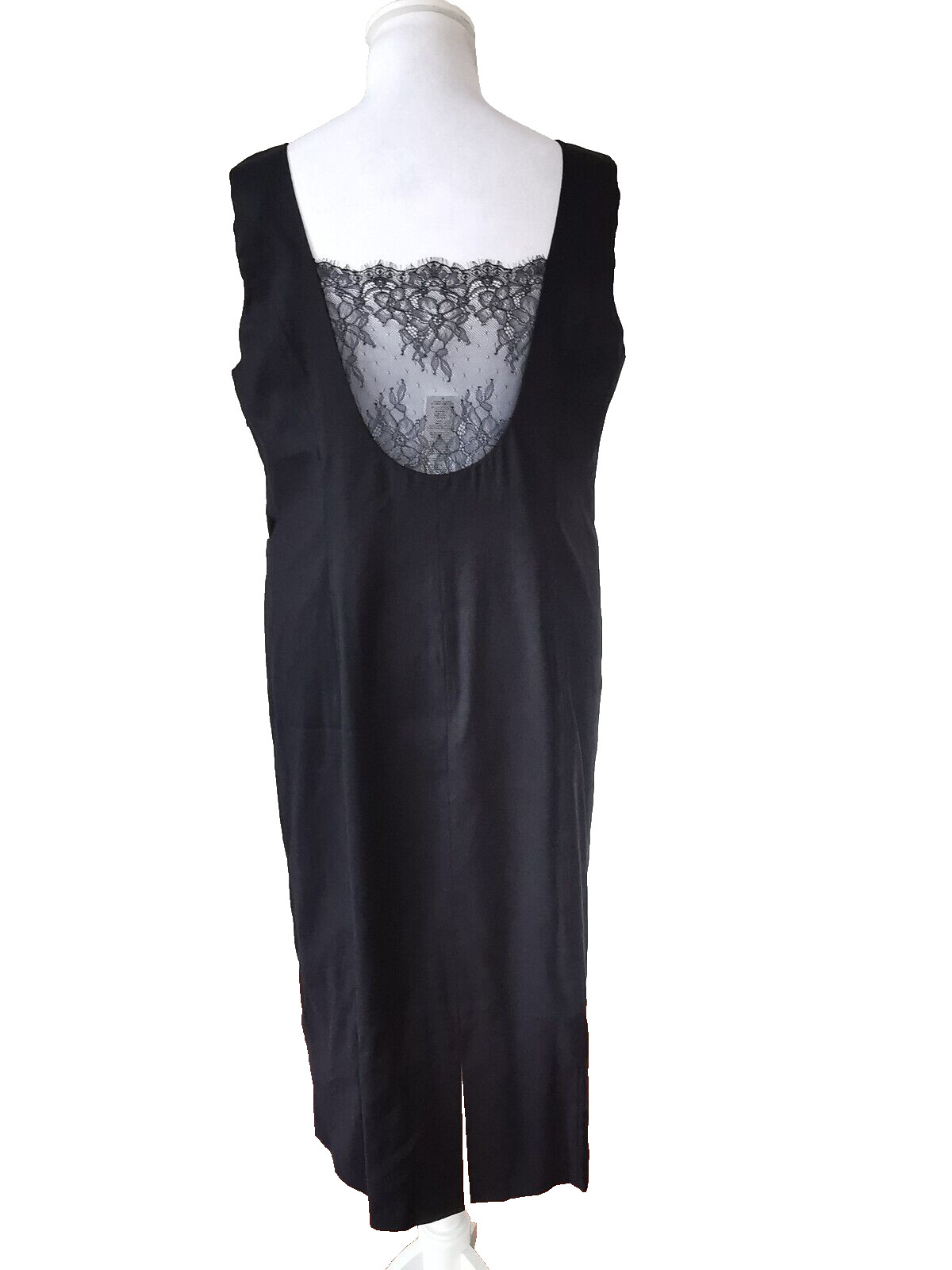 🌟MARINA RINALDI Black LINEN Dress PLUS size 27-Usa 18W_It56_De48_Uk22_Fr52