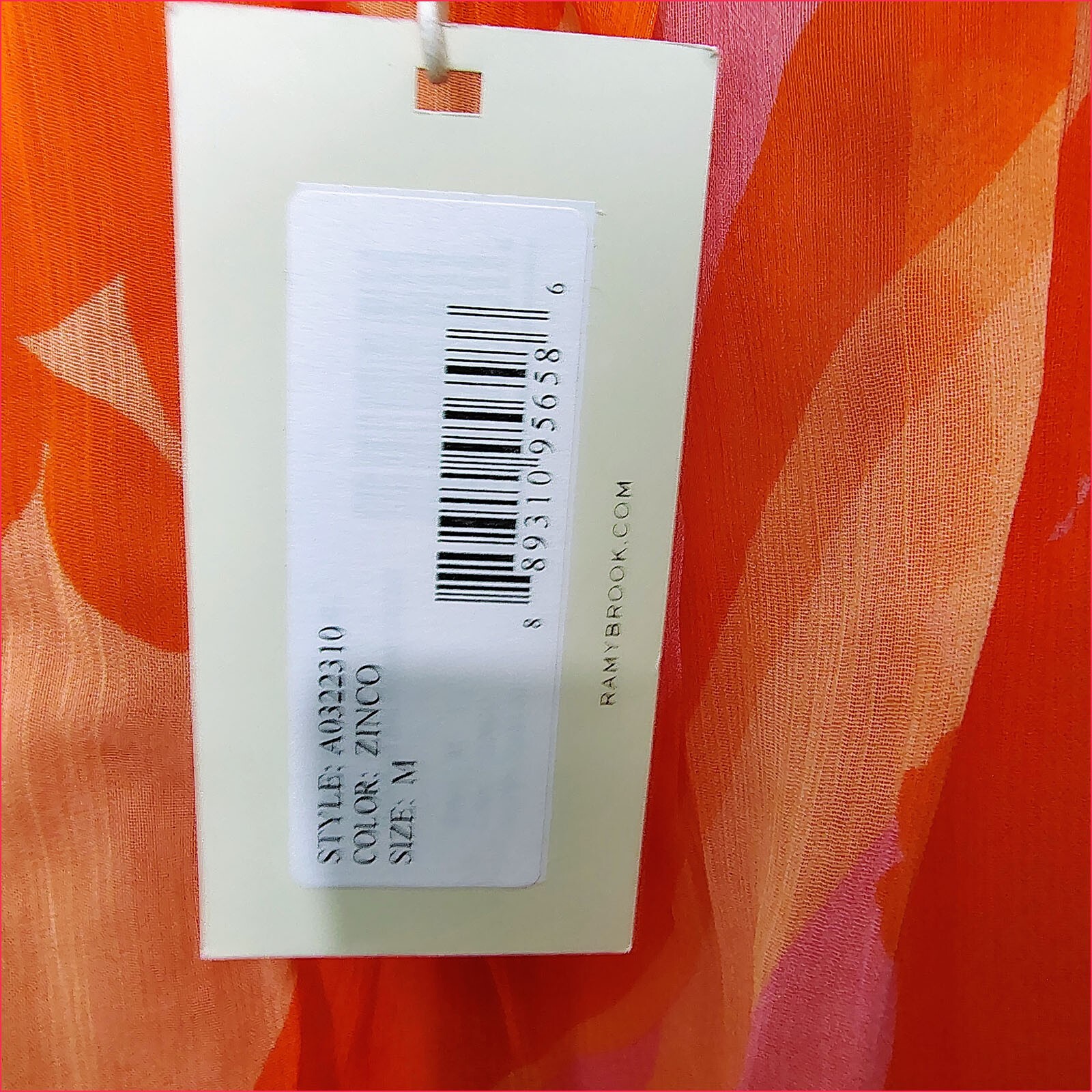 Ramy Brook Dress M Womens Multicolor Short Blouson Sleeveless V-Neck Viscose