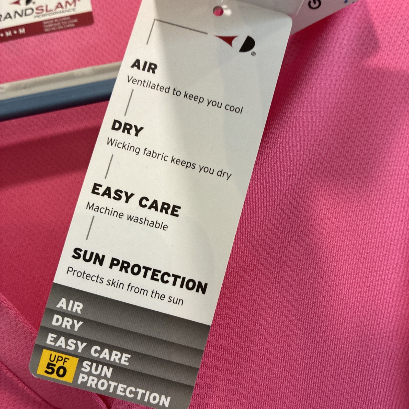 NWT Grand Slam Performance Pink Sleeveless 50 UPF Golf Dress Pockets Size M