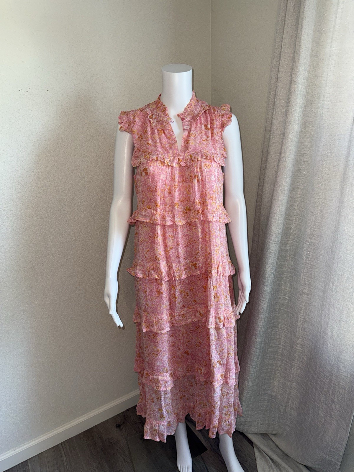 Part Two Floral Tiered Midi Dress – Size 38 (Approx. US 6-8)