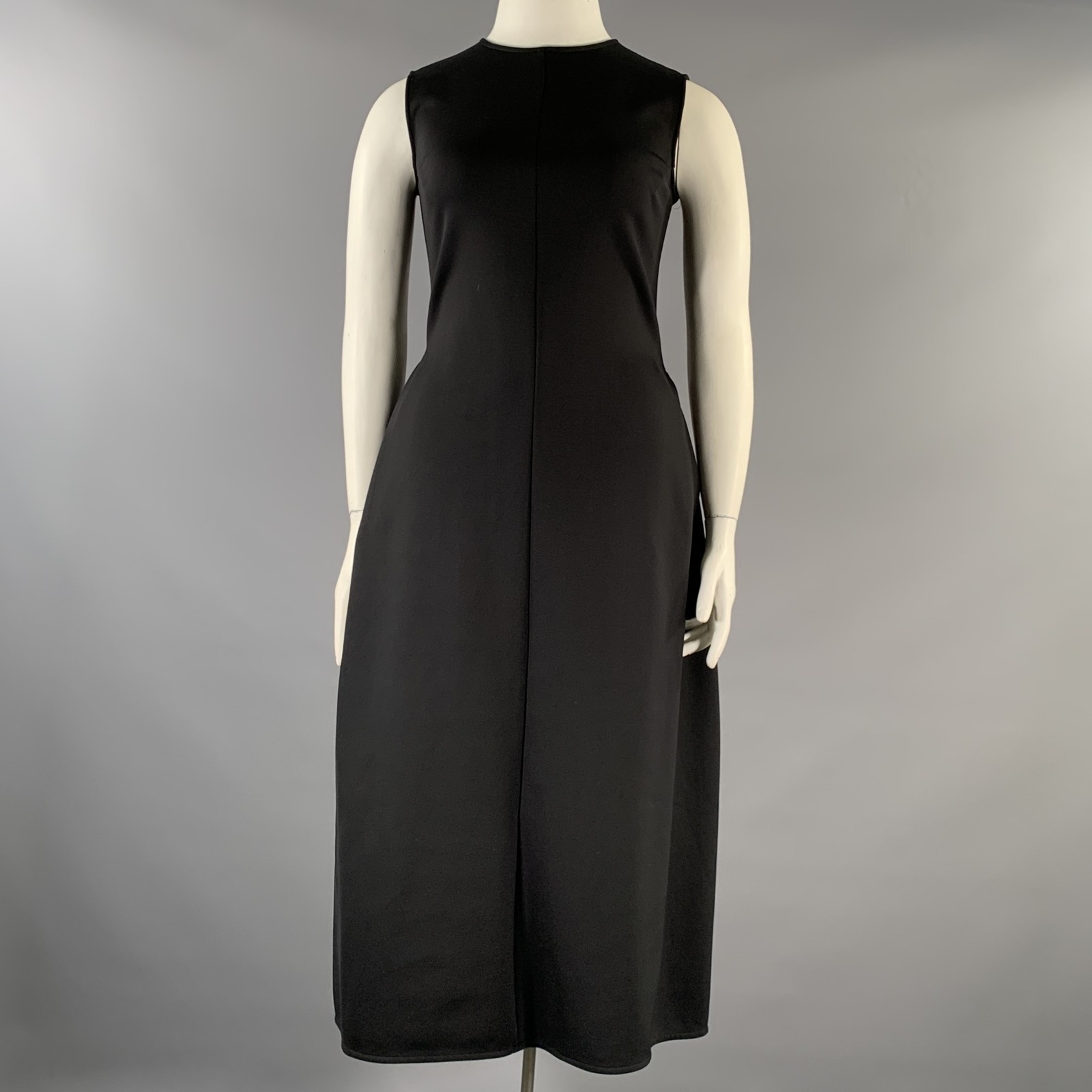 THE ROW Size XL Black Polyamide Blend Long Dress