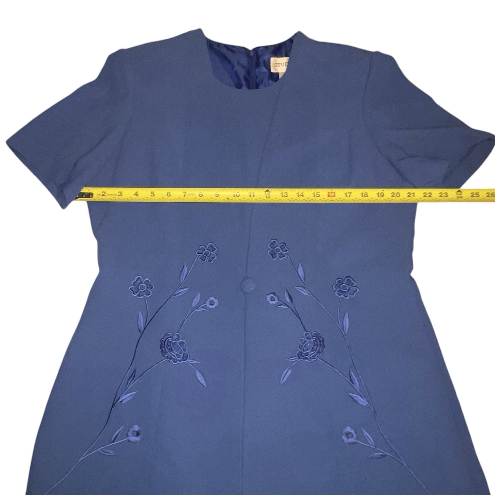 Studio 1 Jacket Dress Periwinkle Women’s Size 16 Embroidered Church Wedding