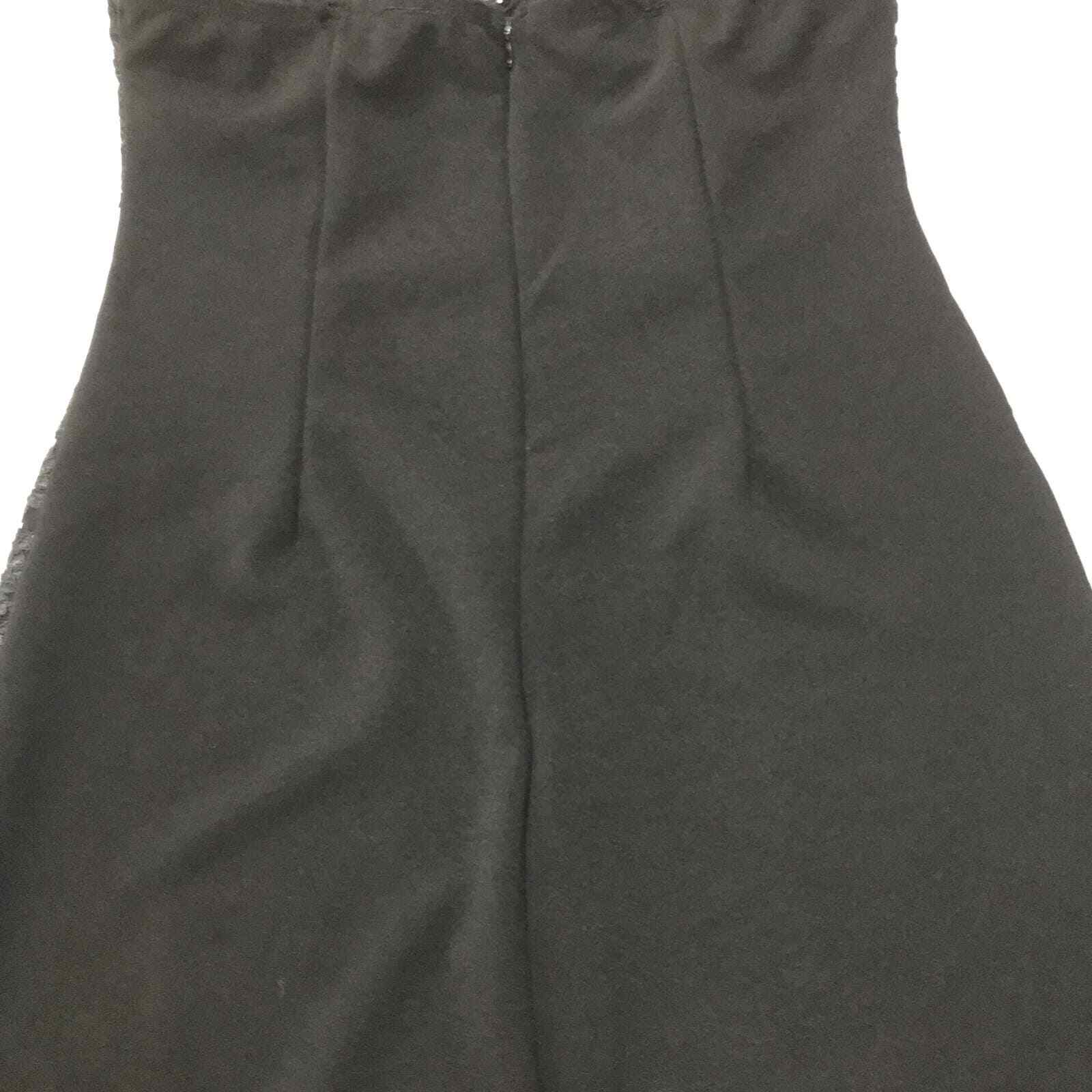 Iris Women’s Large Black Spaghetti Strap Lace Trim Dress