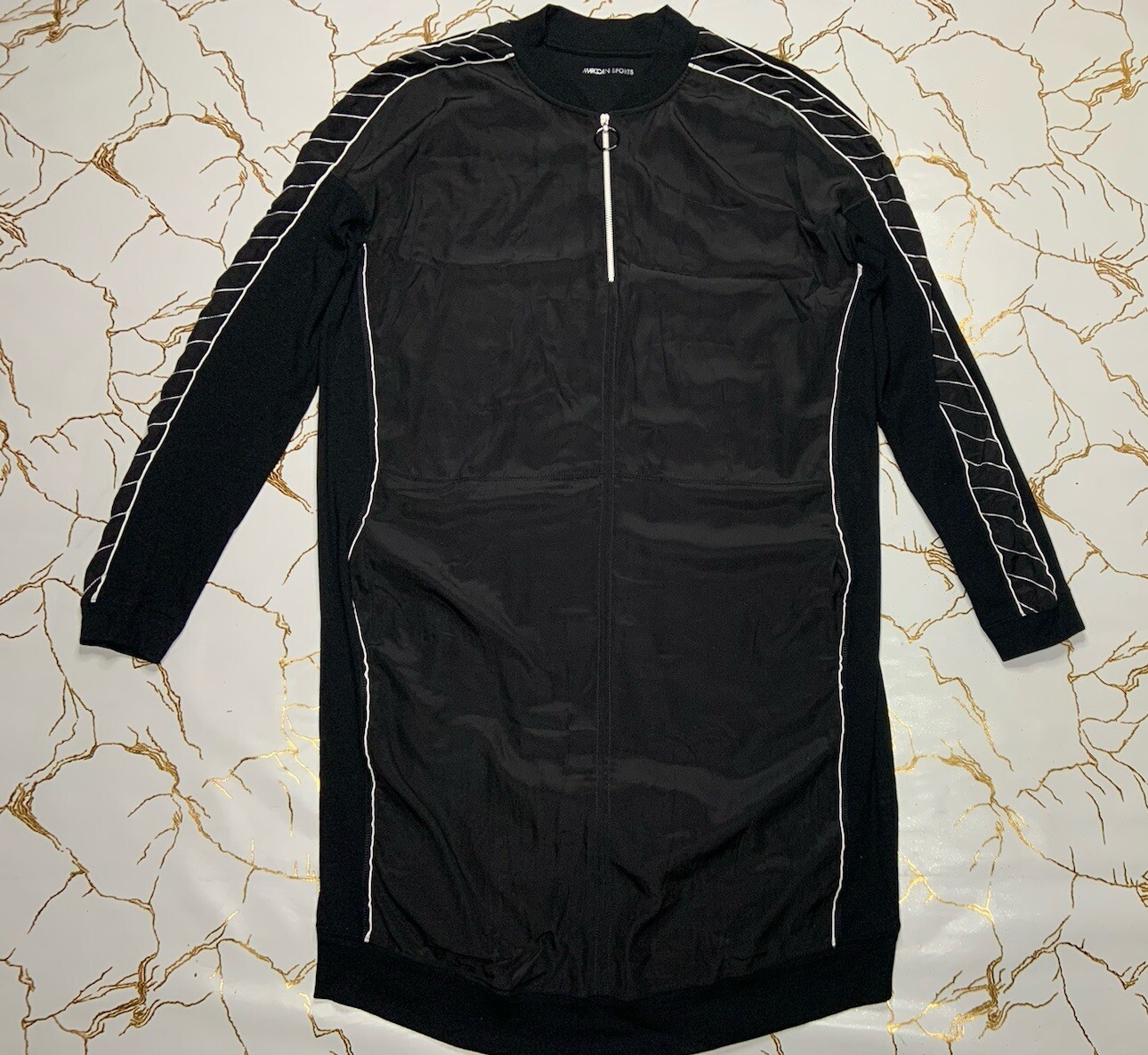 Marc Cain Sports Women’s Black 1/4 Zip Dress Long Sleeves Size 5 Good Condition