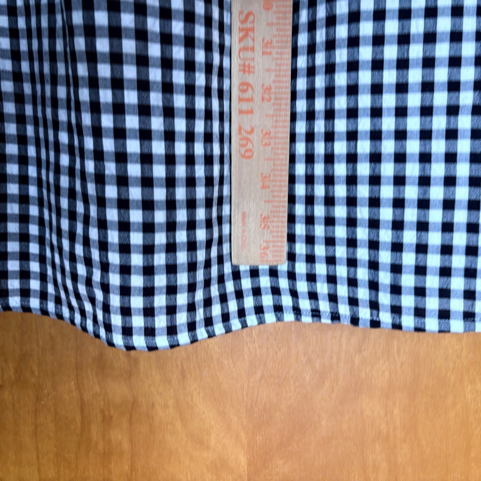 LOFT navy White Gingham Twist Front Spaghetti Strap Dress Size 6
