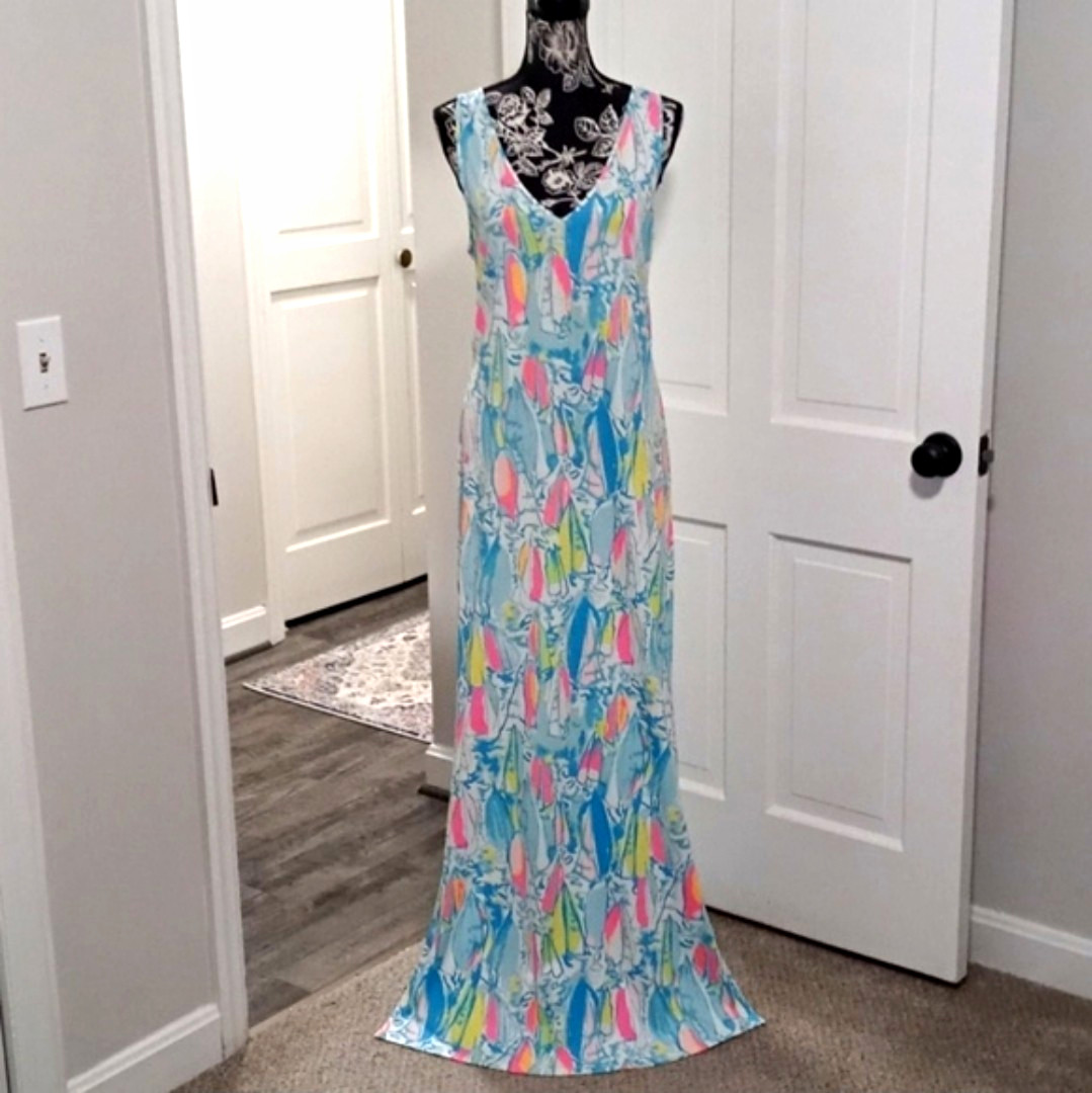 ⛵️LARGE HTF Lilly Pulitzer⛵️ – Kerri Maxi Dress