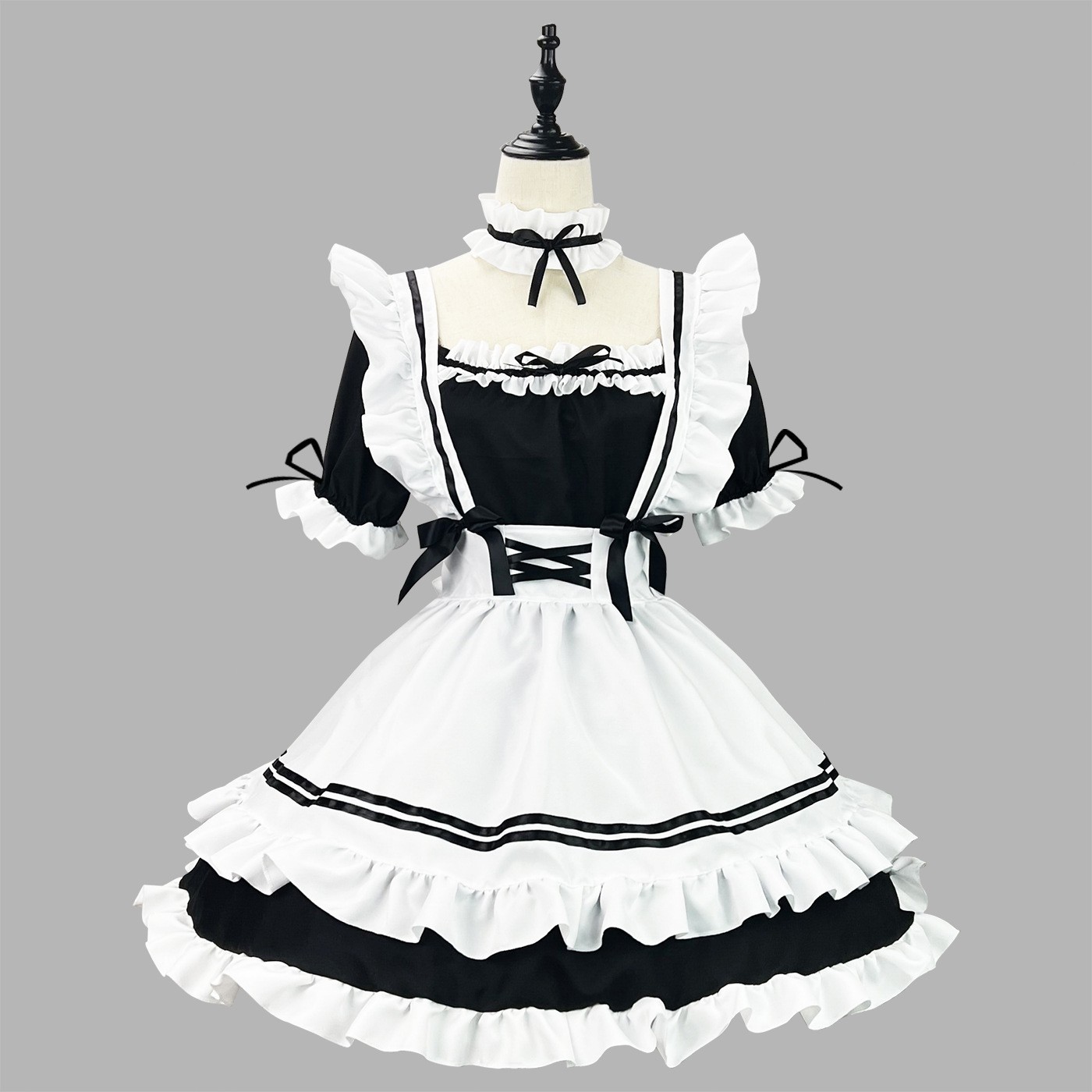 Cosplay Dress Costume Maid Outfit Maid Apron Dress headwear Set Womens