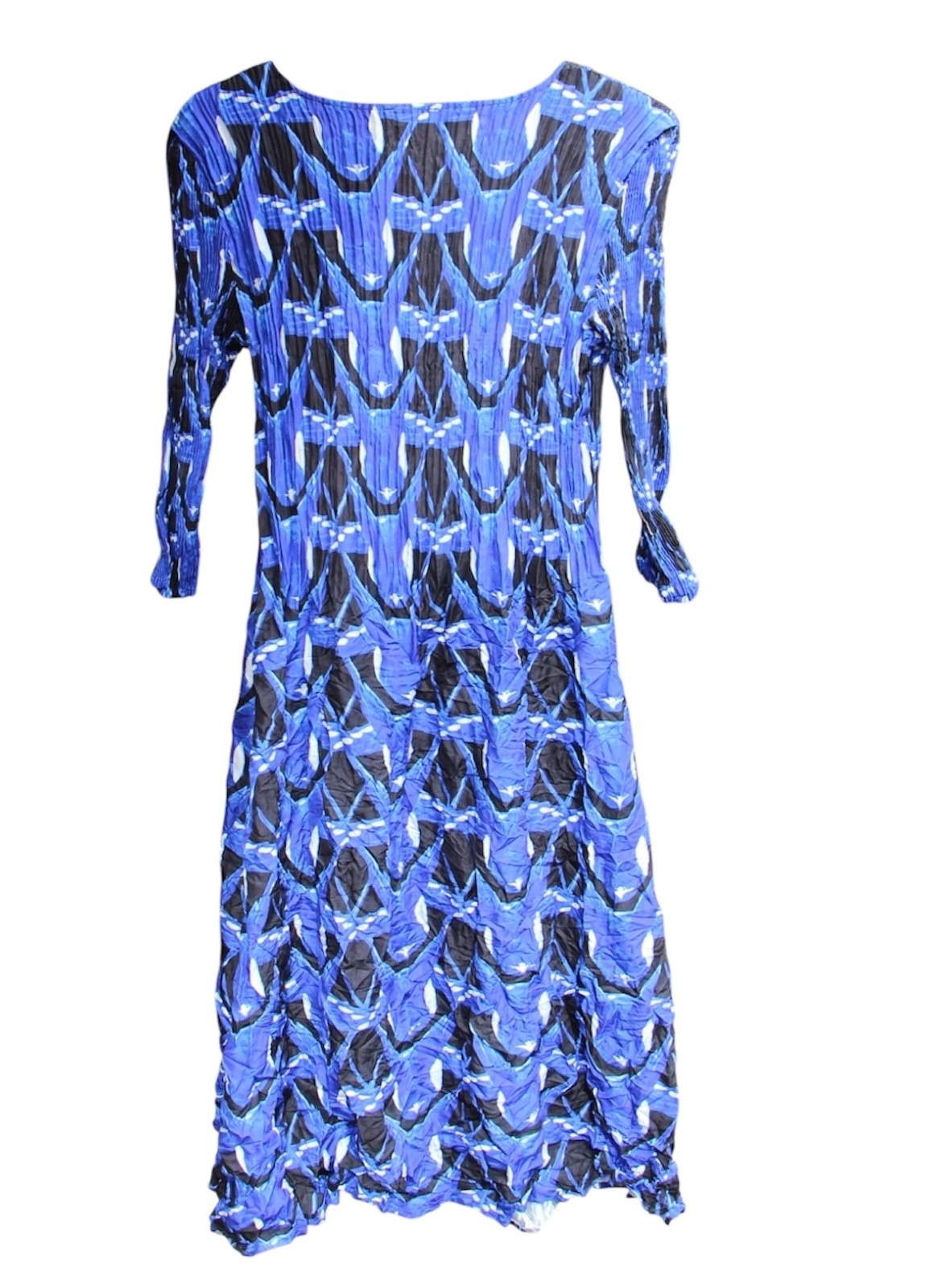 ALQUEMA Smash Pocket Dress Size 1 Crinkle Pleated Abstract Patterned