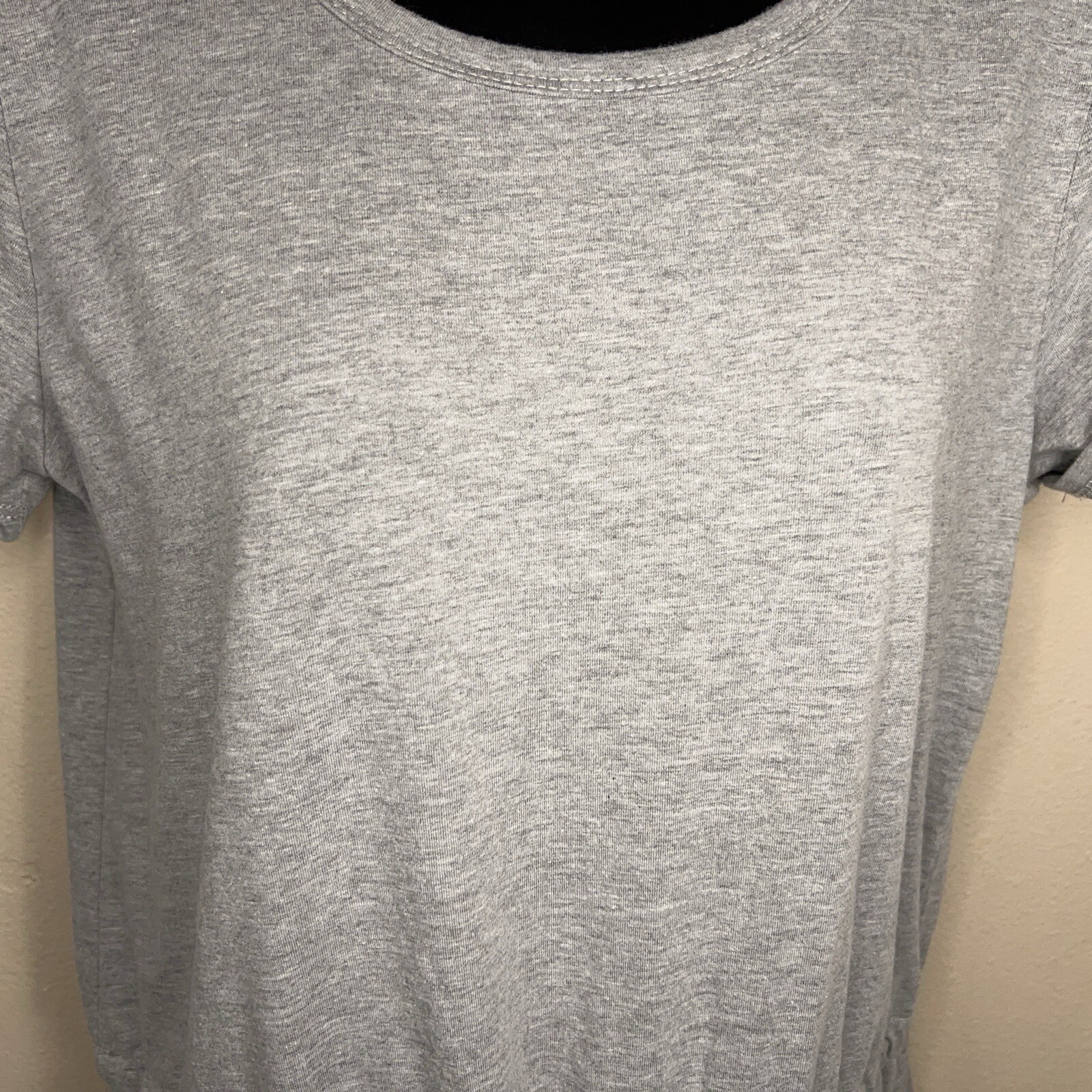 LARGE 7TH RAY LIGHT GREY TSHIRT DRESS SHORT SLEEVE CASUAL STRETCH
