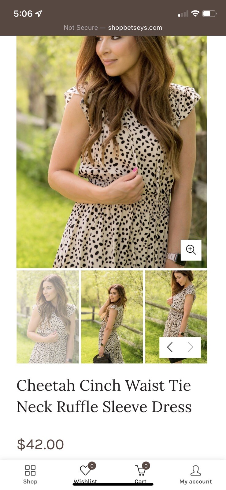 betsey’s boutique XL cheetah leopard cinch waist dress