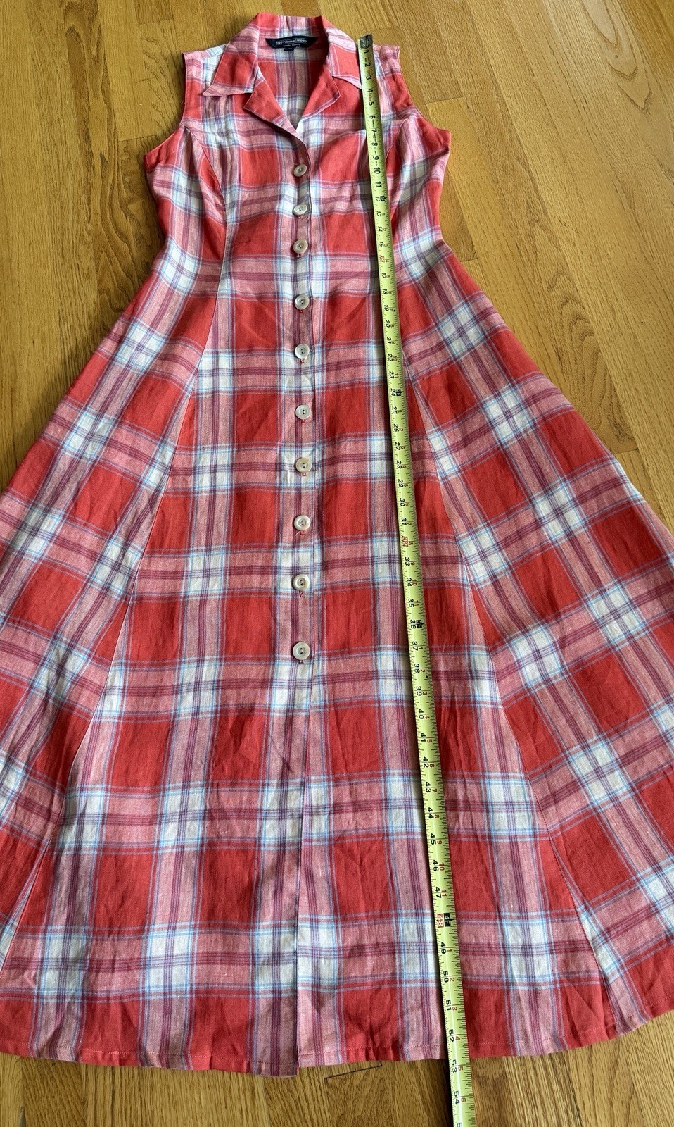 NEW* J. Peterman Linen Button-up Maxi Dress 8 Vintage Style 1940s 🇺🇸 *USA