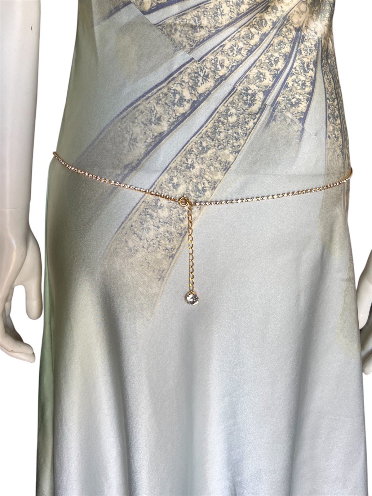 Roberto Cavalli SS 2000 Embellished Dress And Body Chain Runway Set