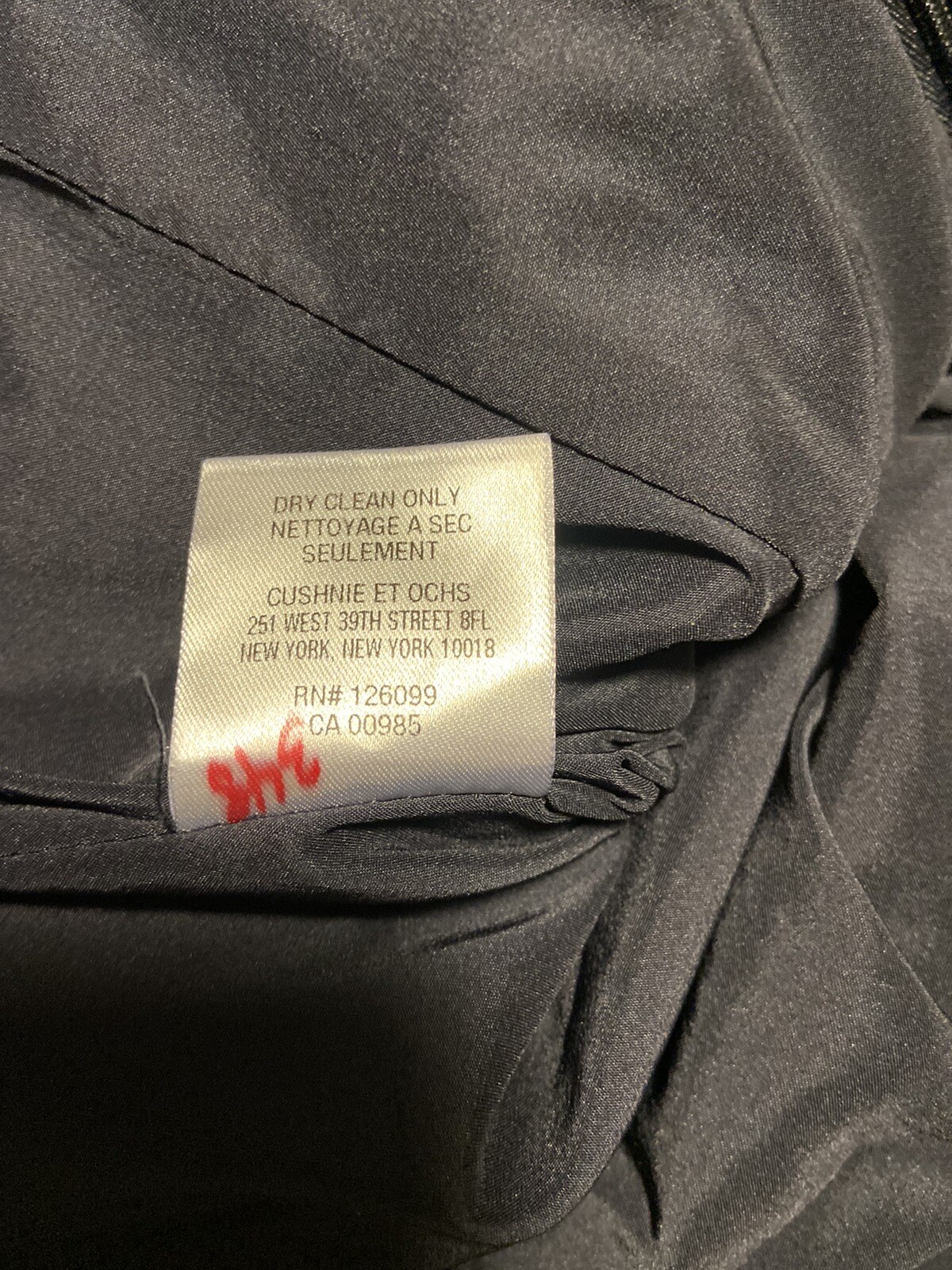 CUSHNIE ET OCHS Dress Mini Cutout Chest Navy Size 2 EUC Made In USA