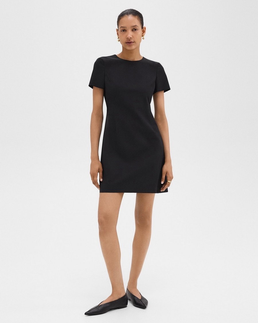 Theory Sheath Dress in Good Wool Black size 2