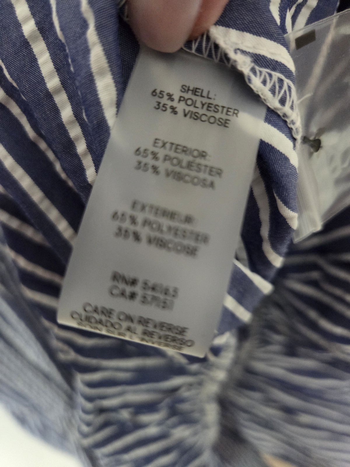 Tommy Hilfiger Blue And White Striped Tiered Dress Size 8 NEW