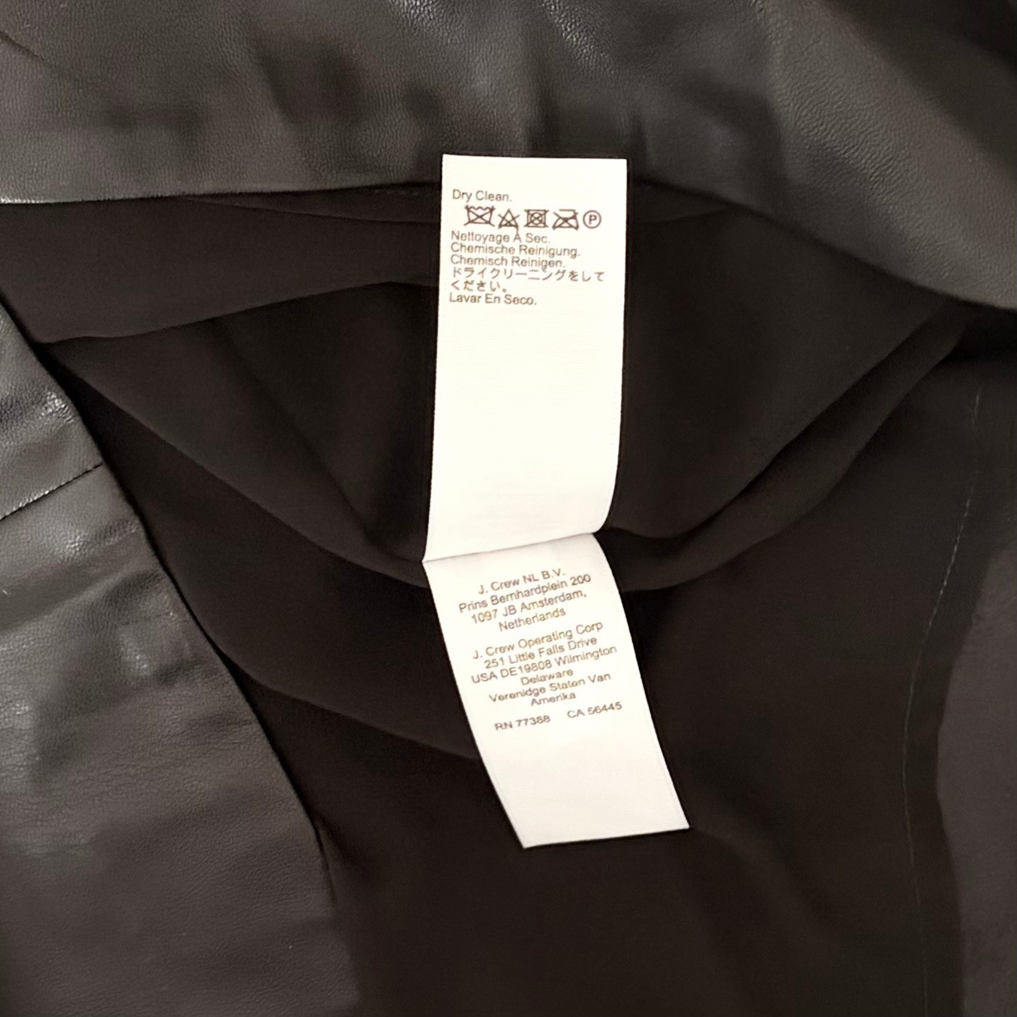 NWT!! J. CREW Solid Black Button Front Faux Leather Dress Belted Vegan Small
