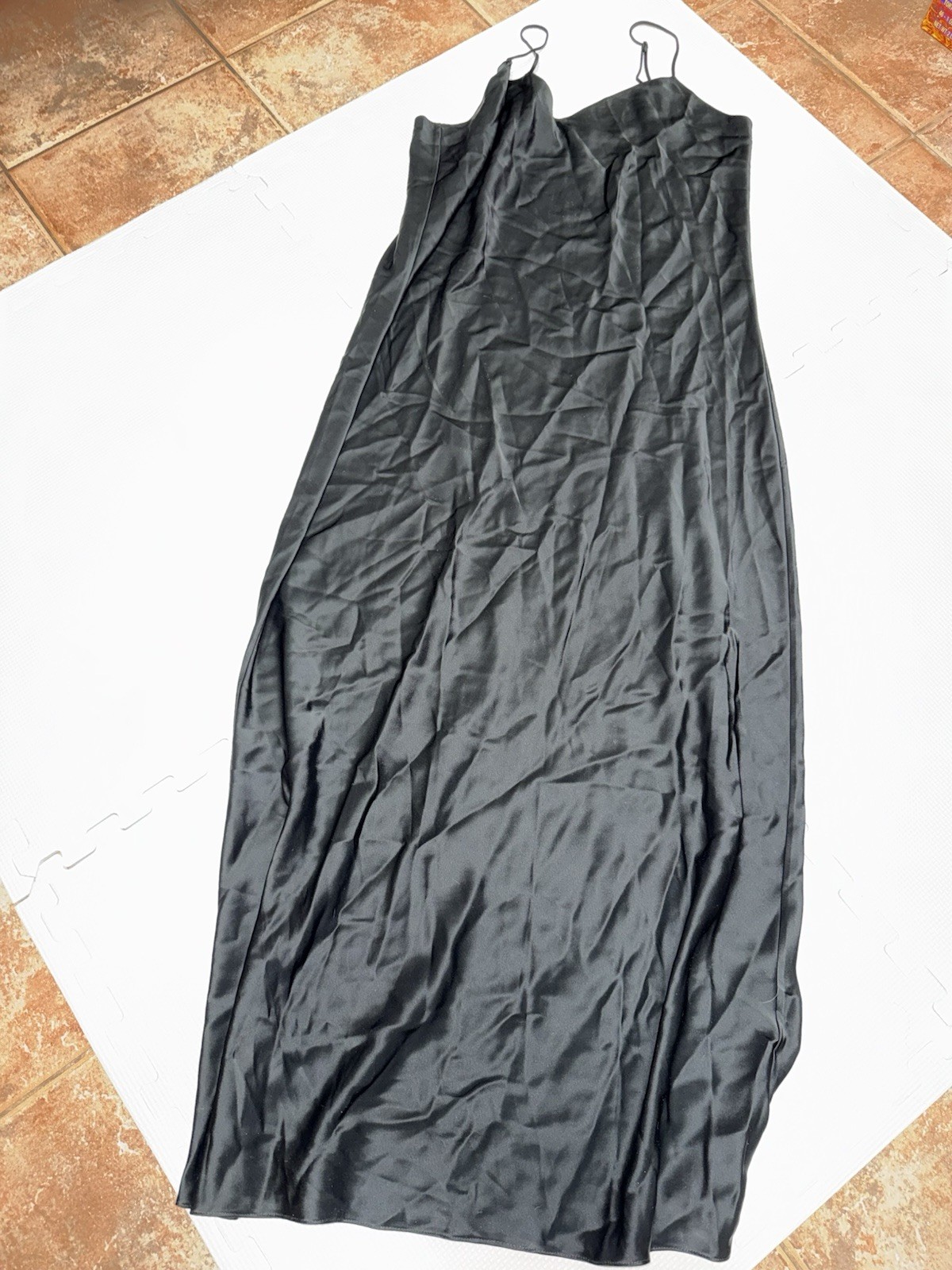 Polo Ralph Lauren Women’s Slip On Satin Dress Black Size 16 NWOT Free Ship