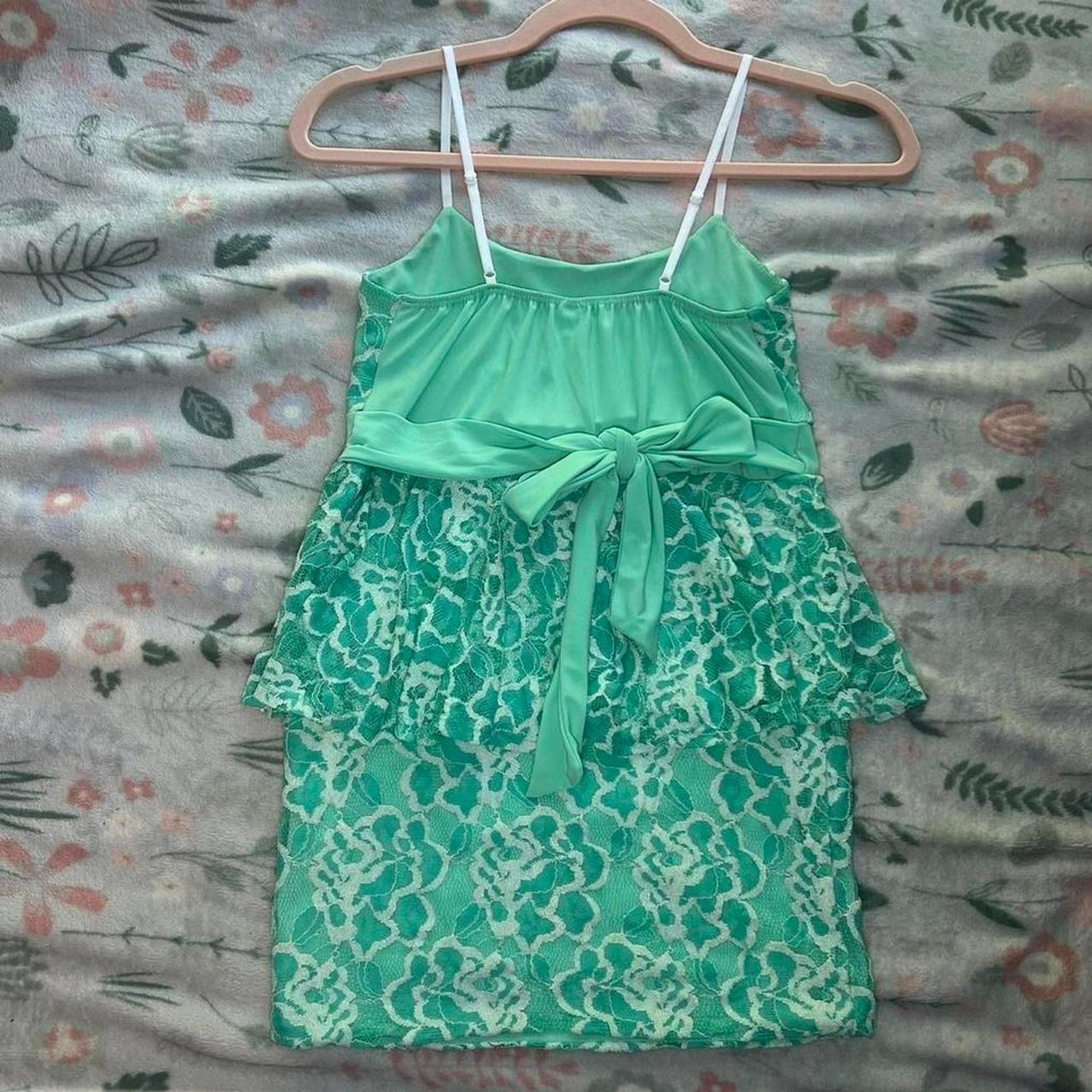 Micro Mini Lace Peplum Dress XXS Mcbling Y2K 2010 Party Clubwear Fairy Bow Indie