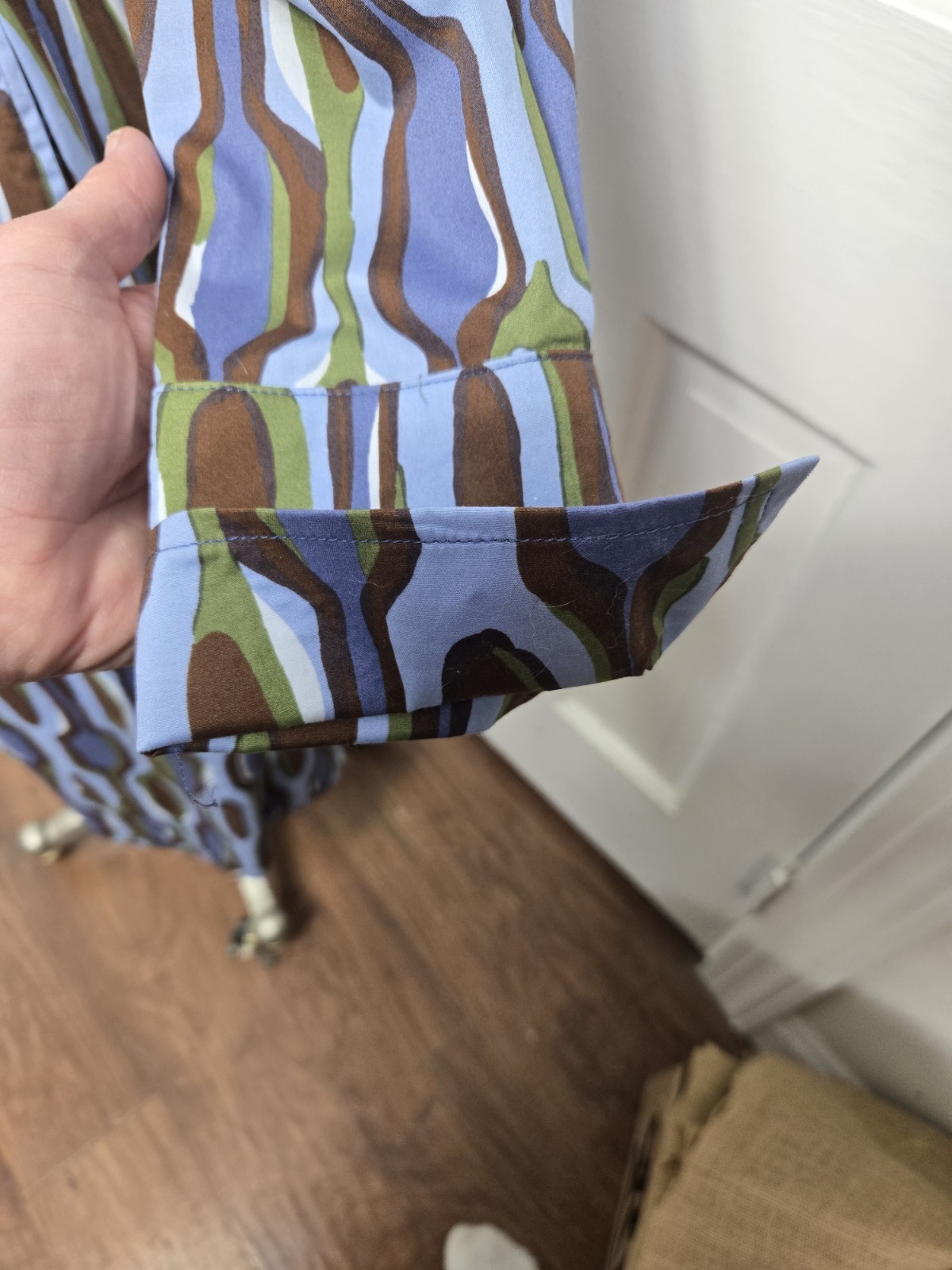 J. McLaughlin Orla Dress Size Small Blue, Brown And Green