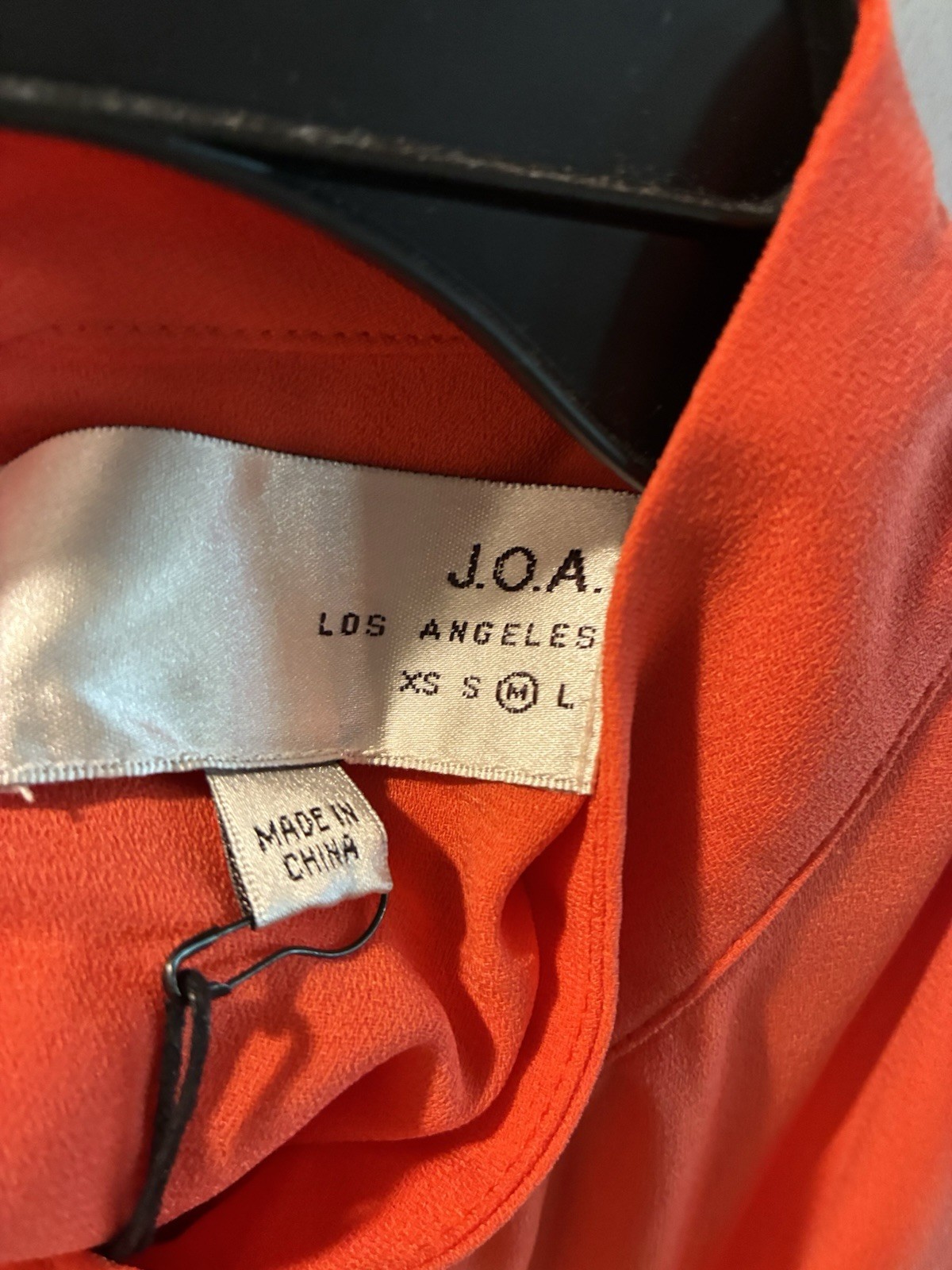 J.O.A. Los Angeles Orange Solid Shift Short Dress High Neck Sleeveless M
