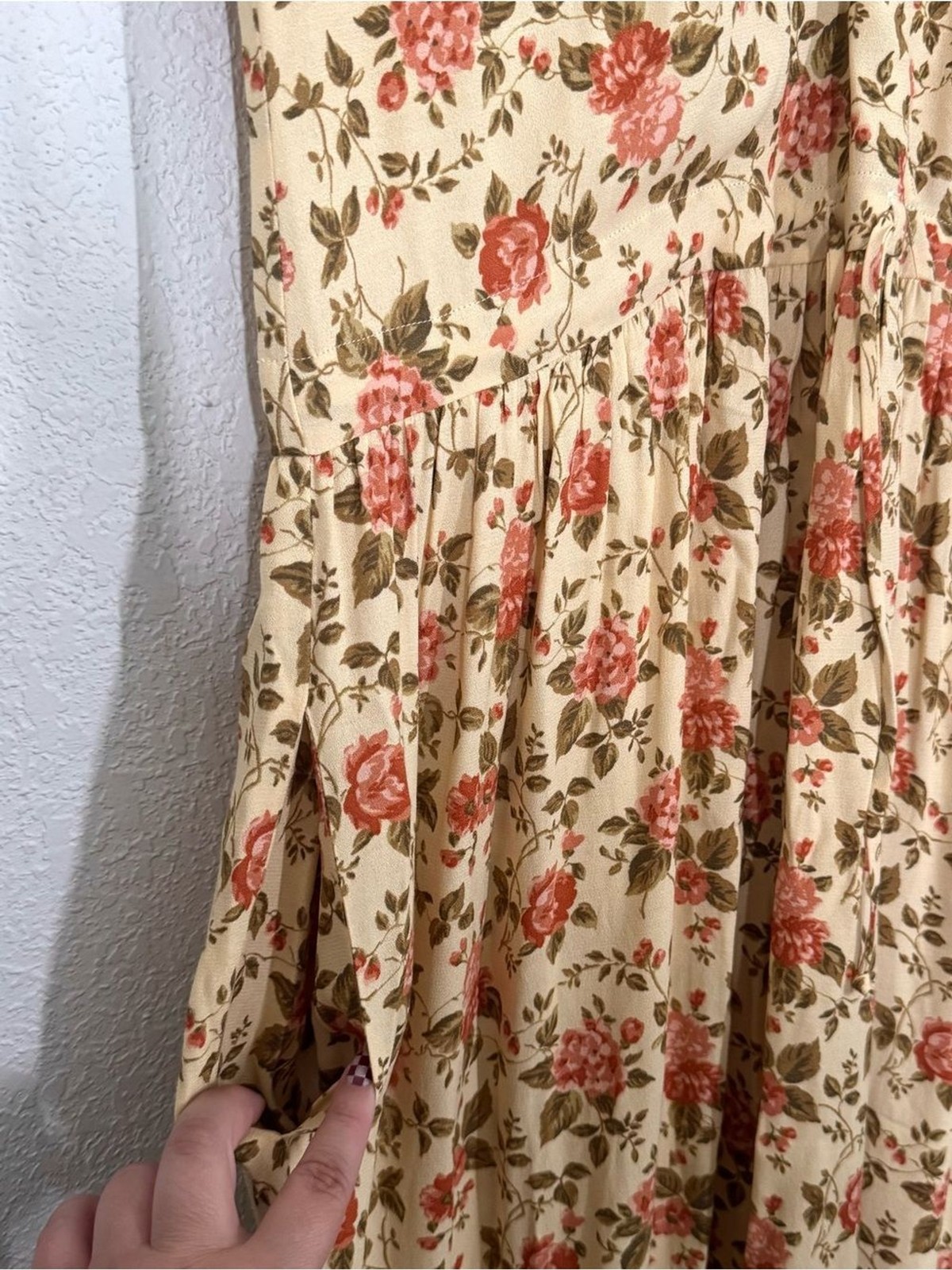 Christy Dawn The Simple Dawn Midi Dress Buttercream English Rose Floral Medium