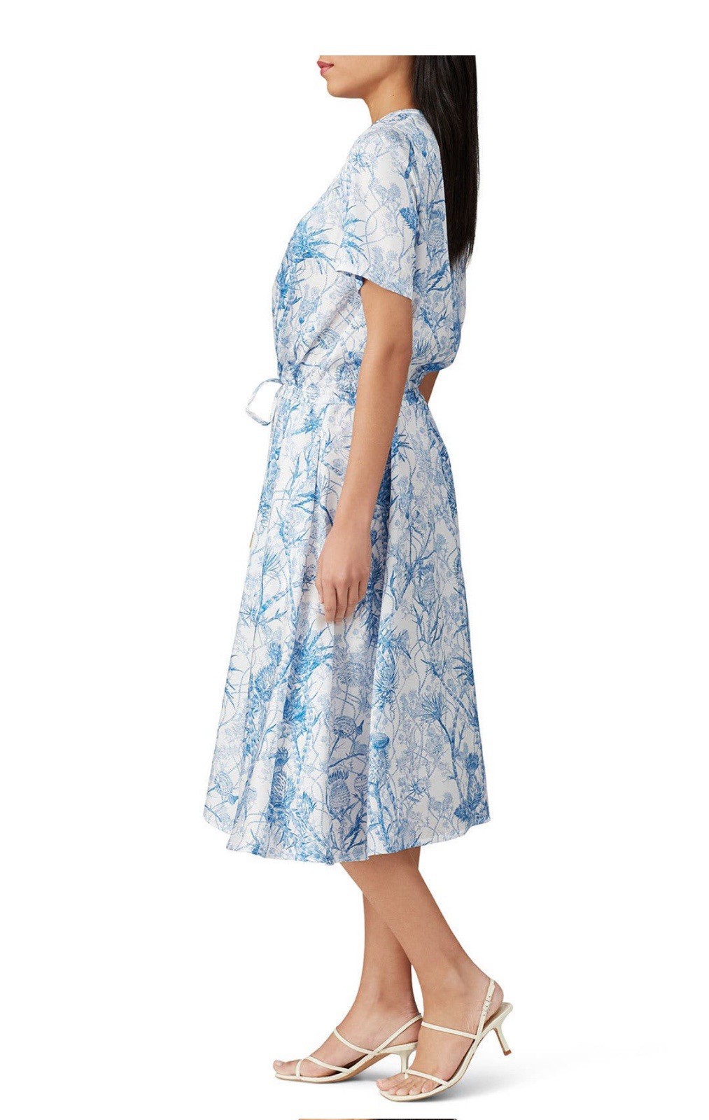 Cedric Charlier Printed Drawstring Dress Size 8