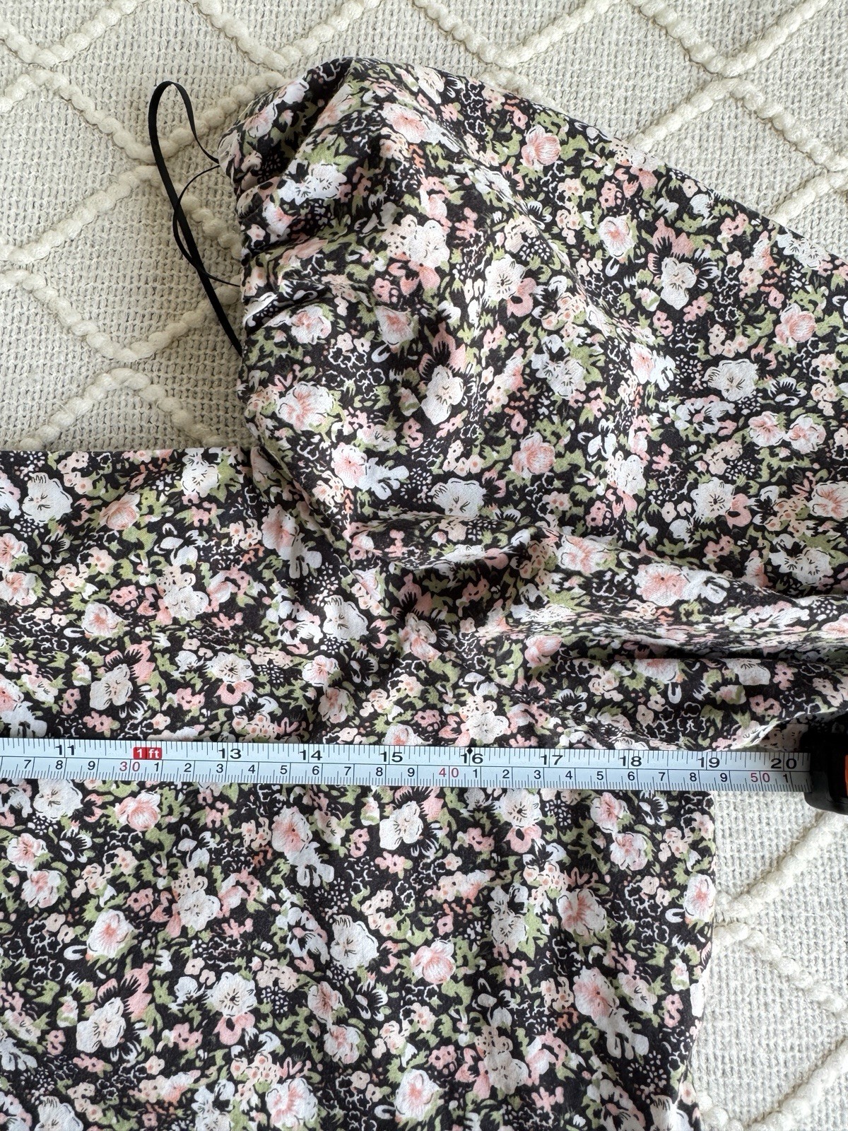 Levi’s Floral Cottagecore Mini Dress Women’s Small Cotton Puff Sleeve Prairie