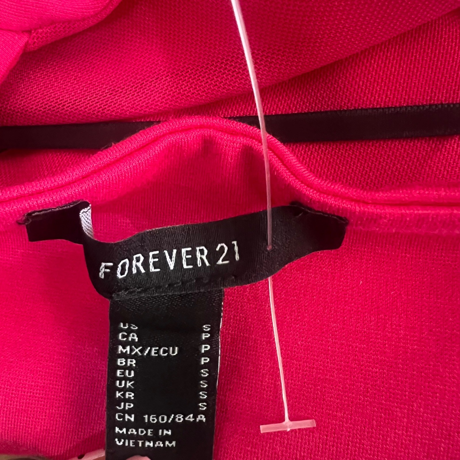 Forever 21 Hot Pink Open Back Cutout Side Slit Bodycon Maxi Dress Small