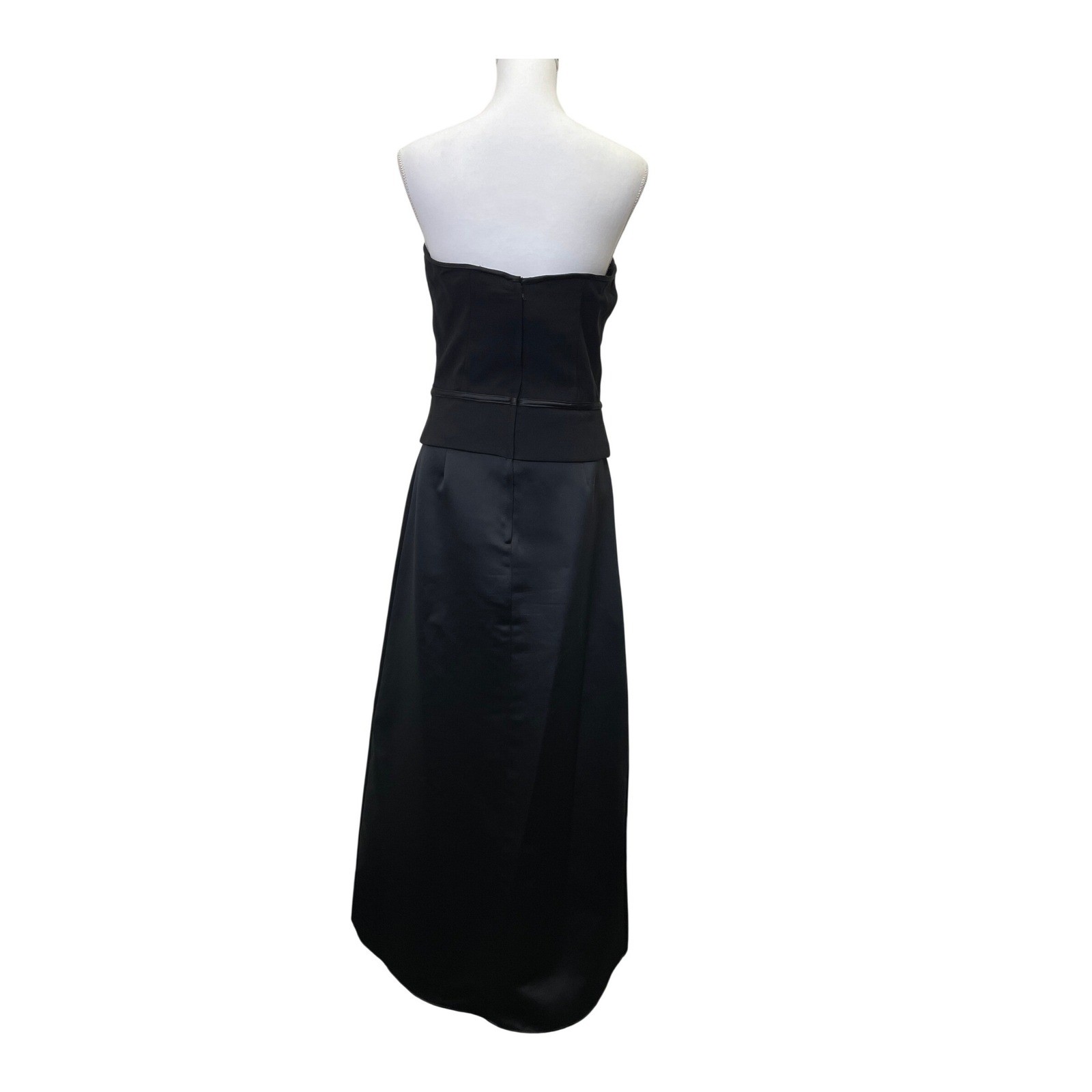 Scott McClintock Millennium 2000 Black Strapless Evening Gown Dress Womens 14