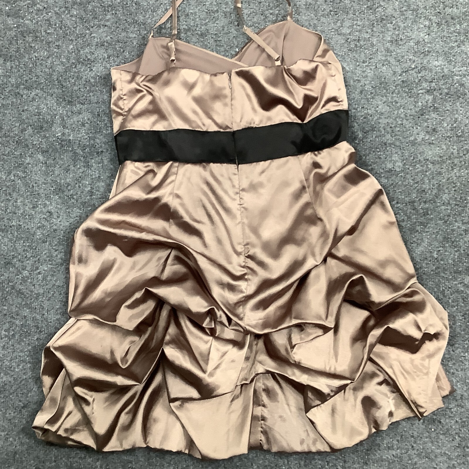Vintage Studio Y Bubble Hem Party Dress Women 11/12 Metallic Spaghetti Strap