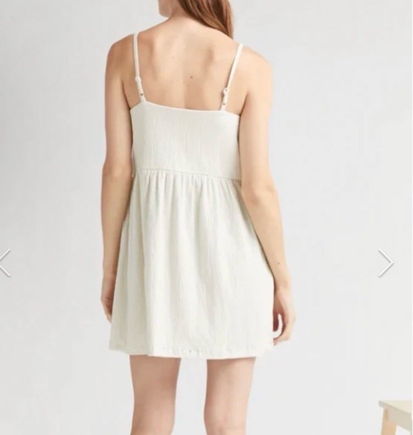RICHER POORER CLOUDWEAVE MINI DRESS BONE Women Large Summer Beach Resort