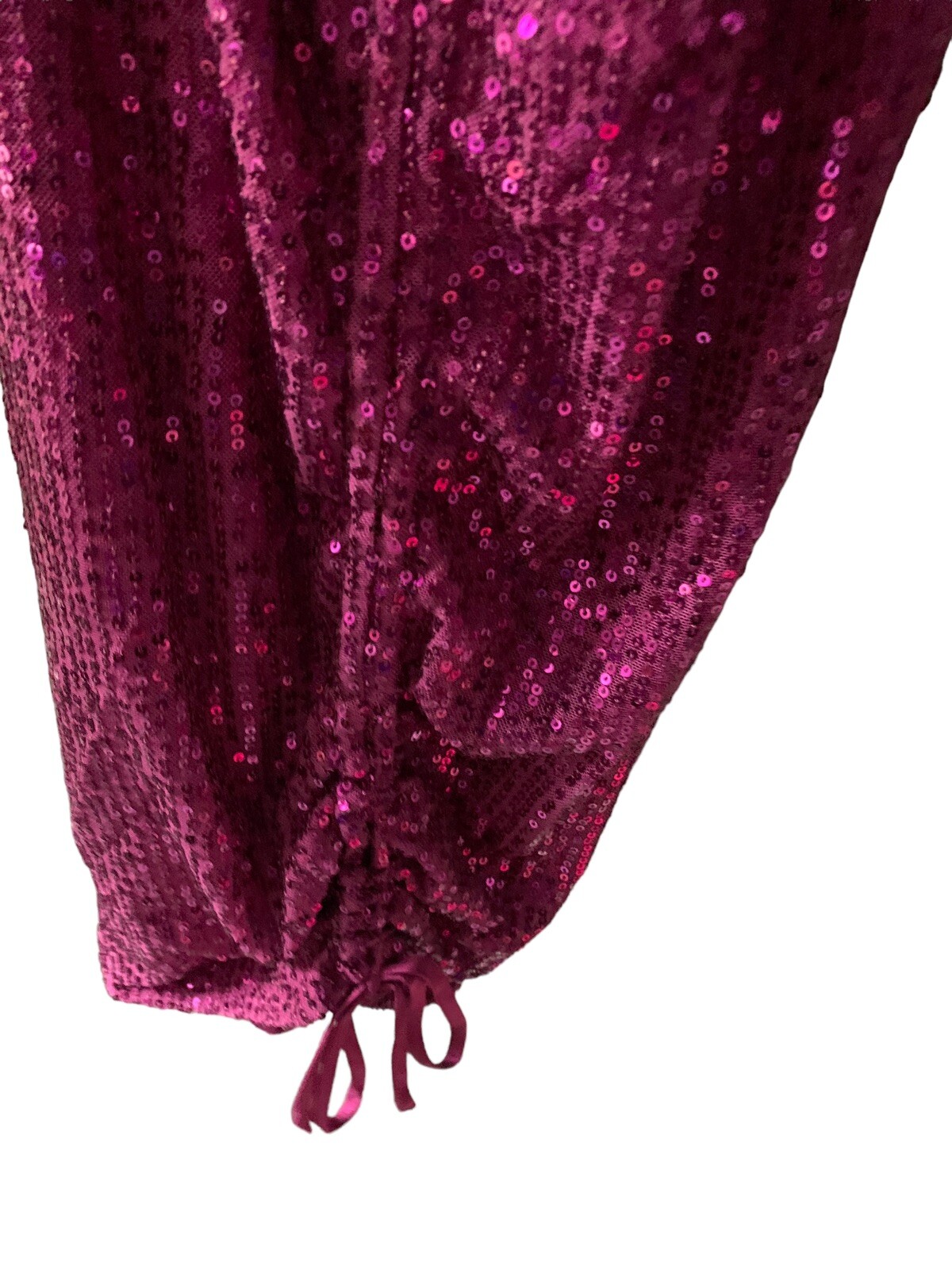 Women’s XXL Adjustable Short Sparkly Sequin Rouched Mini Dress PINK 💥NWT