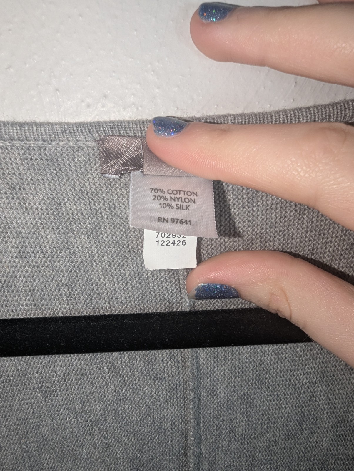 J. Jill Grey Cotton Nylon Silk Blend Sweater Dress Size Large L