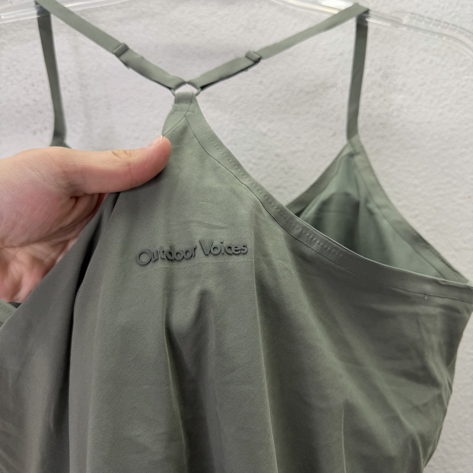 Outdoor Voices The Exercise Dress Sage Green Athletic Lined Sporty Tennis Golf L