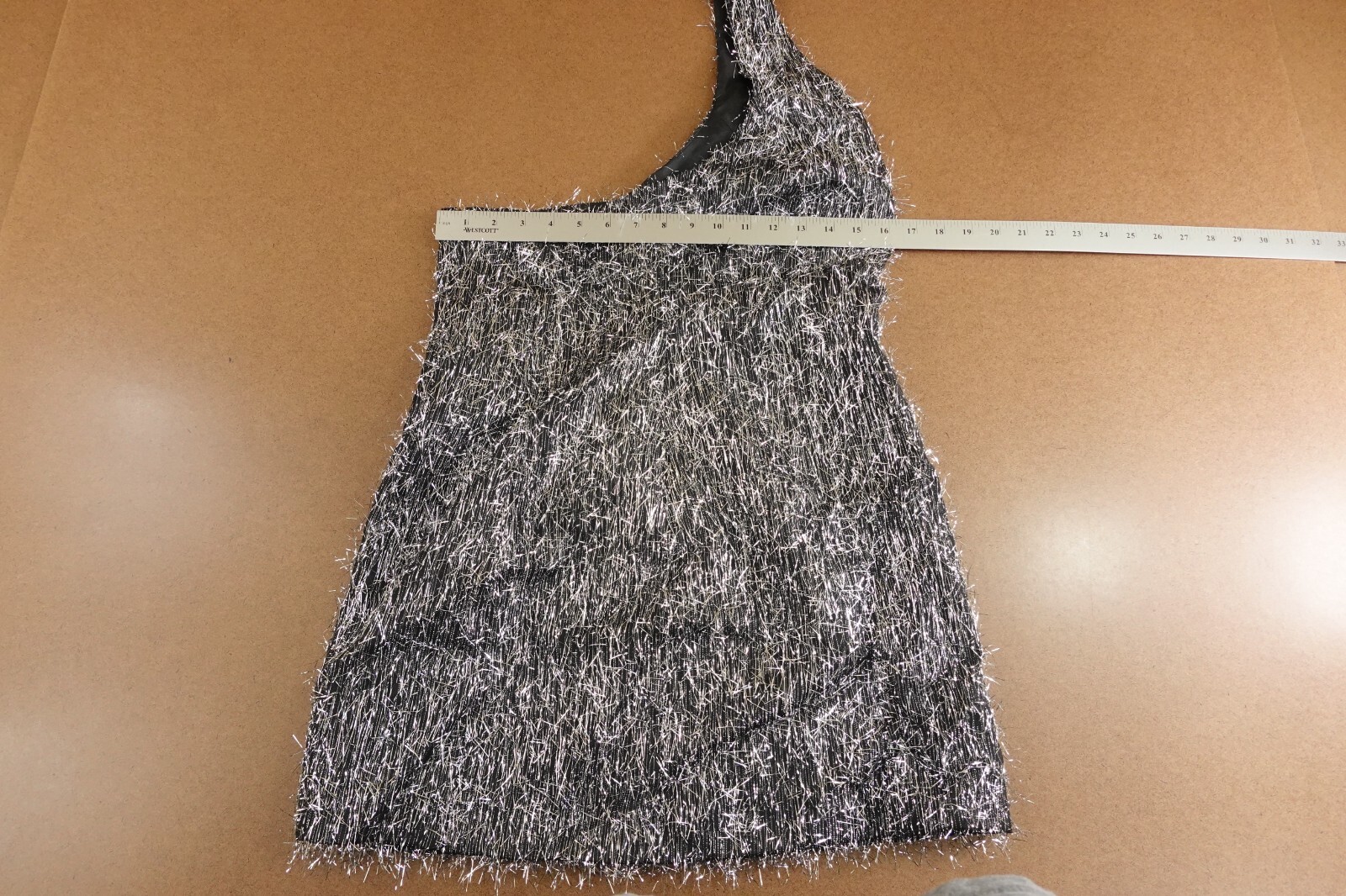 Nasty Gal Womens Size 8 Black Silver Tinsel Halter Neck Mini Dress NWT