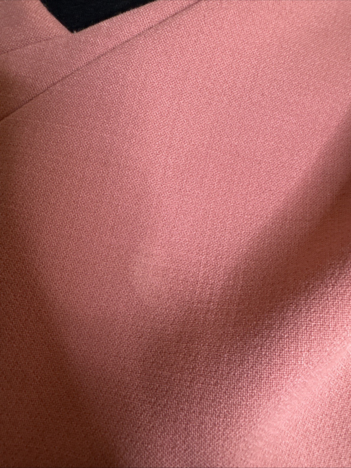 The Fold Melrose Dress Pink Wool Sheath UK 14 US 10 Asymmetric Neck Work Office
