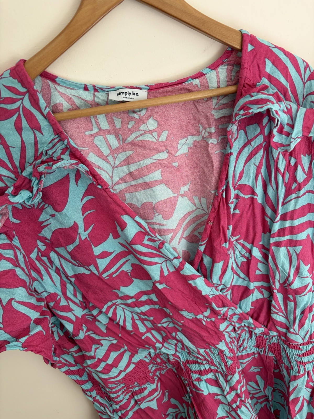 Simply Be Pink Blue Summer Minidress Size 30