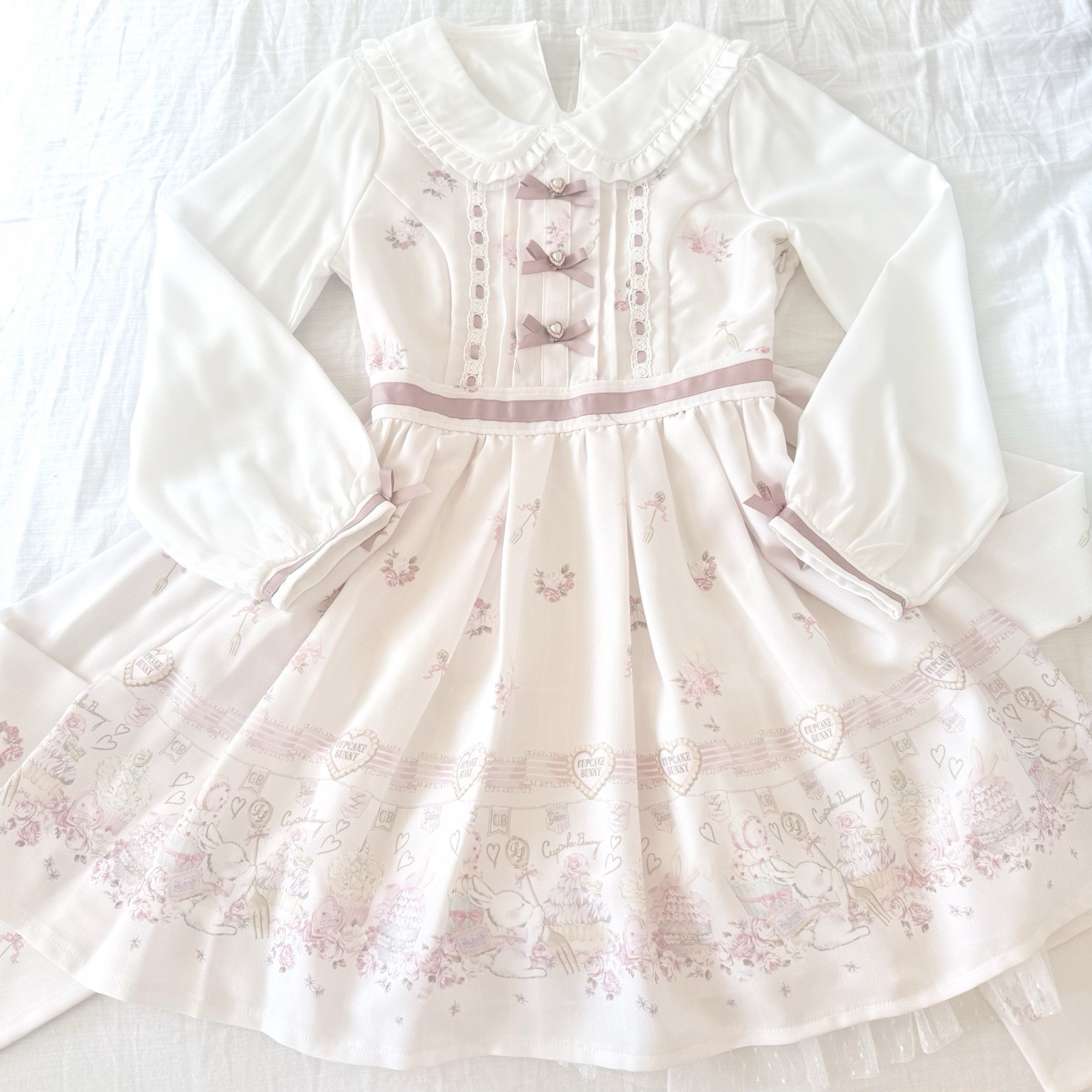 Liz Lisa Cupcake Bunny Dress White Jiraikei Ryousangata Kawaii J Fashion Import