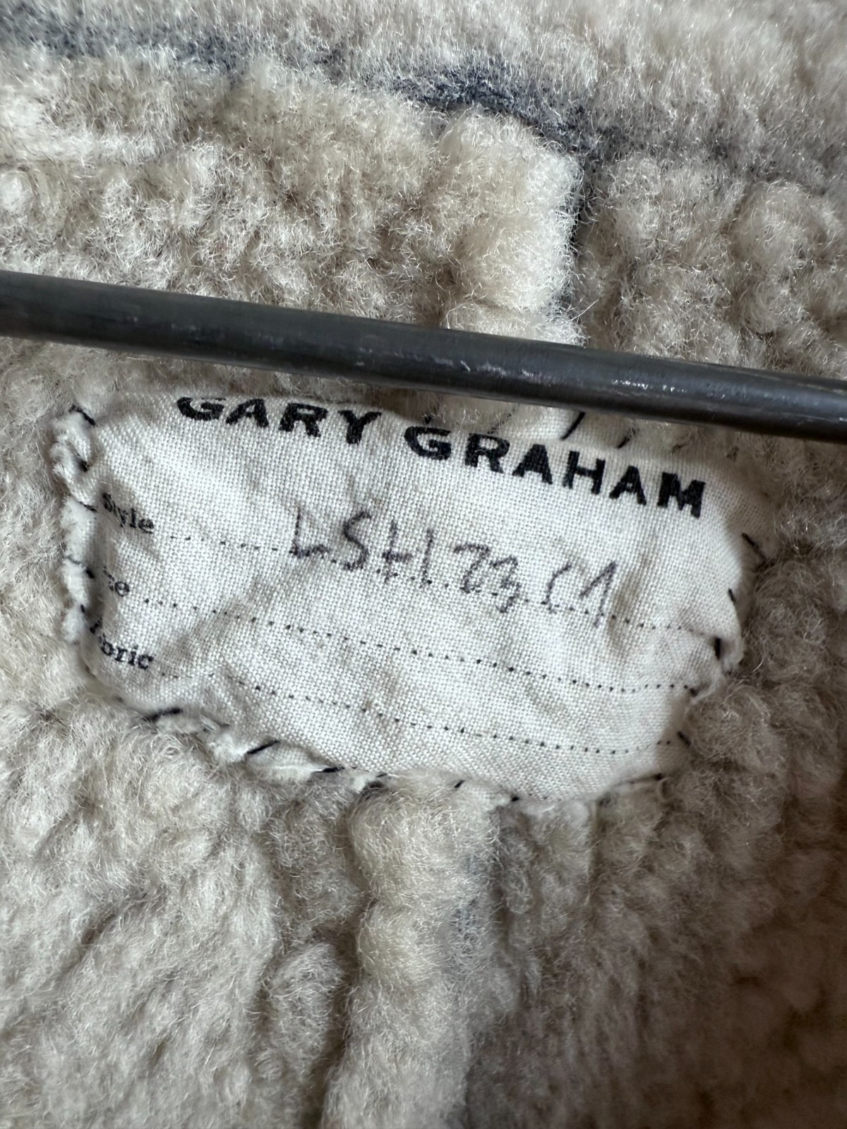 Gary Graham Stunning condition XS-S real leather shearling coat jacket Y2K