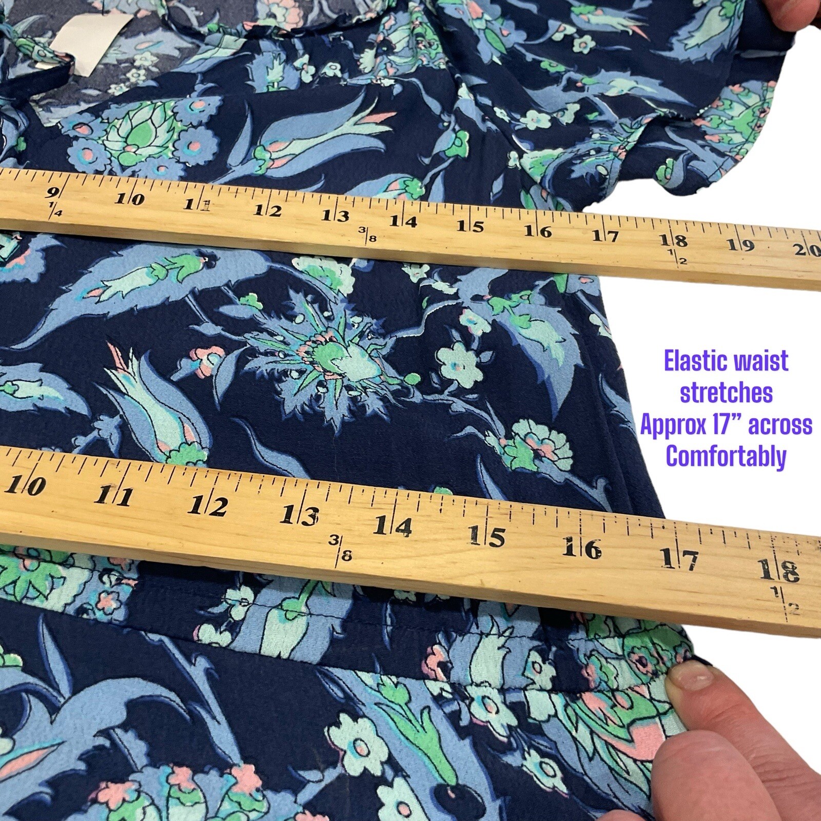 8P NWT TALBOTS Sweet Garden Popover Dress Blue Floral Size 8 P India Ink Petite