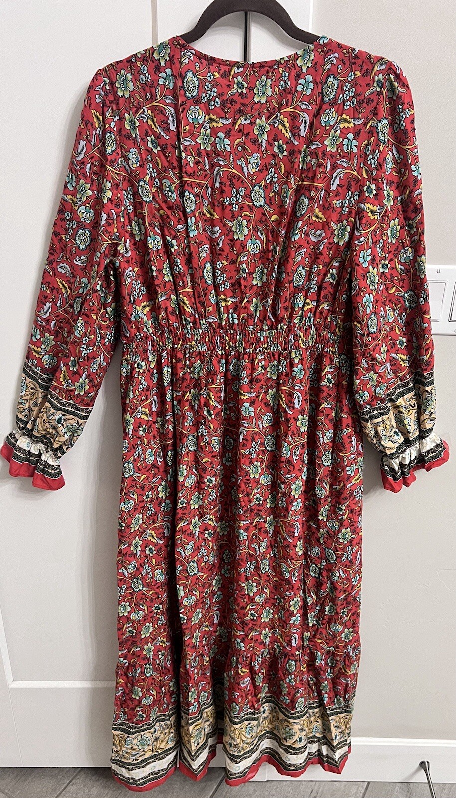 Pretty Garden Maxi Floral Multicolor Boho Flowy Dress Women’s Medium