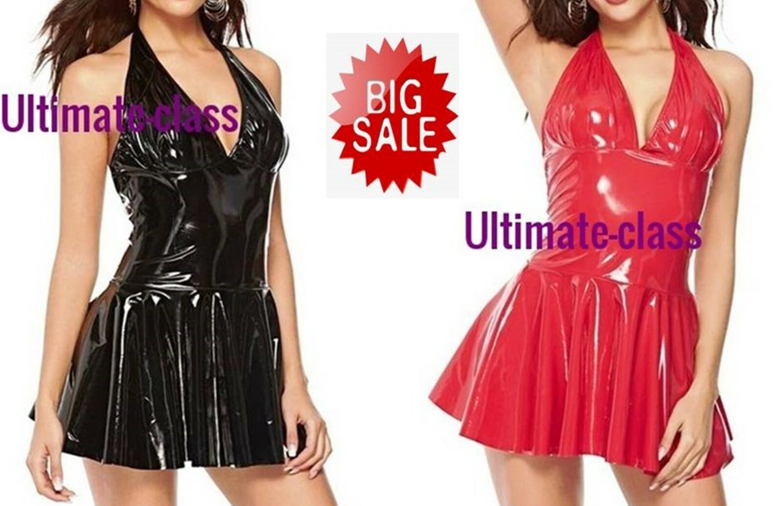 Dominatrix Synthetic wet leather Femdom Dress size S M L Dominant women costume