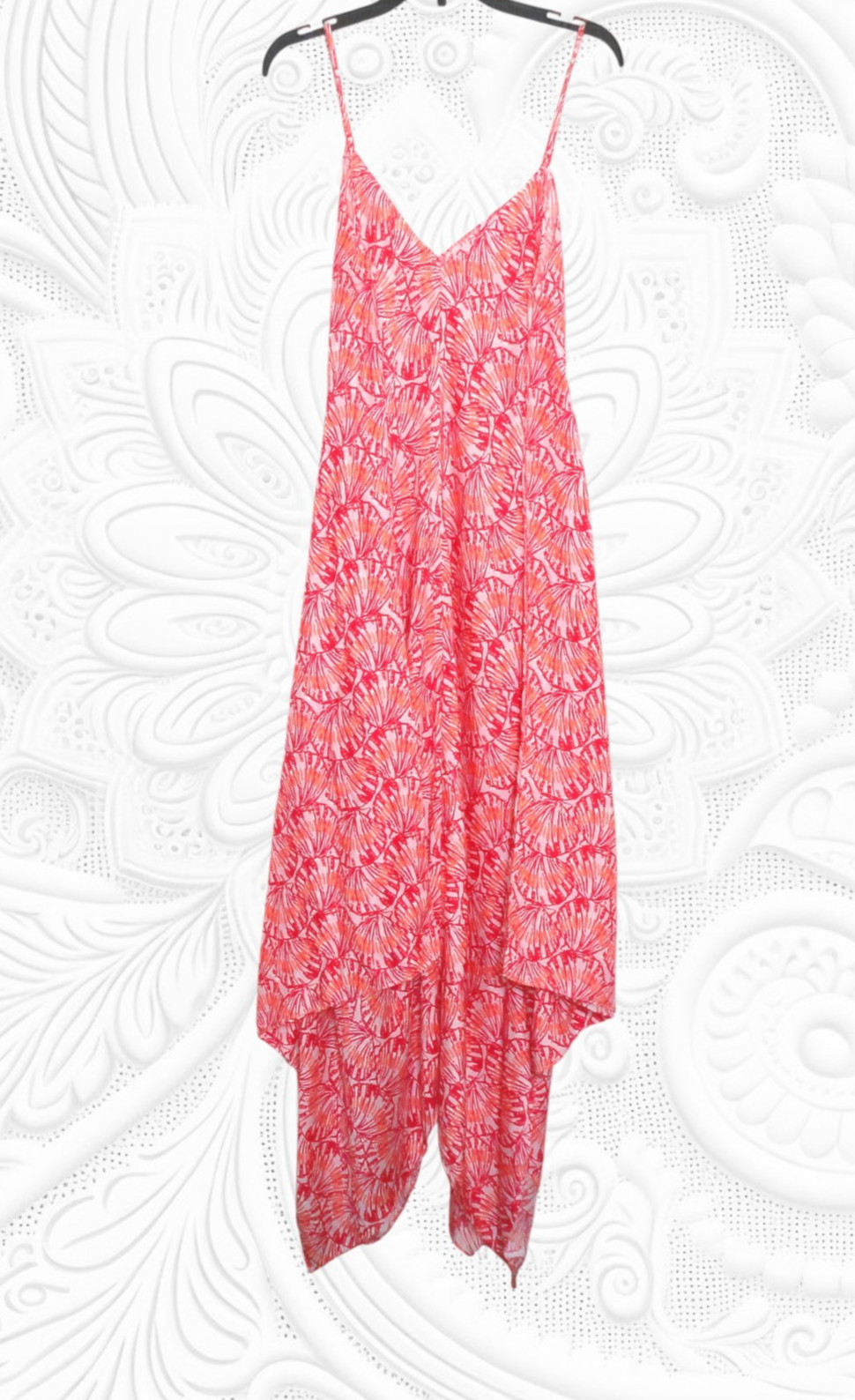 Vineyard Vines Medium Pink Seashell Print Tropical Maxi Dress