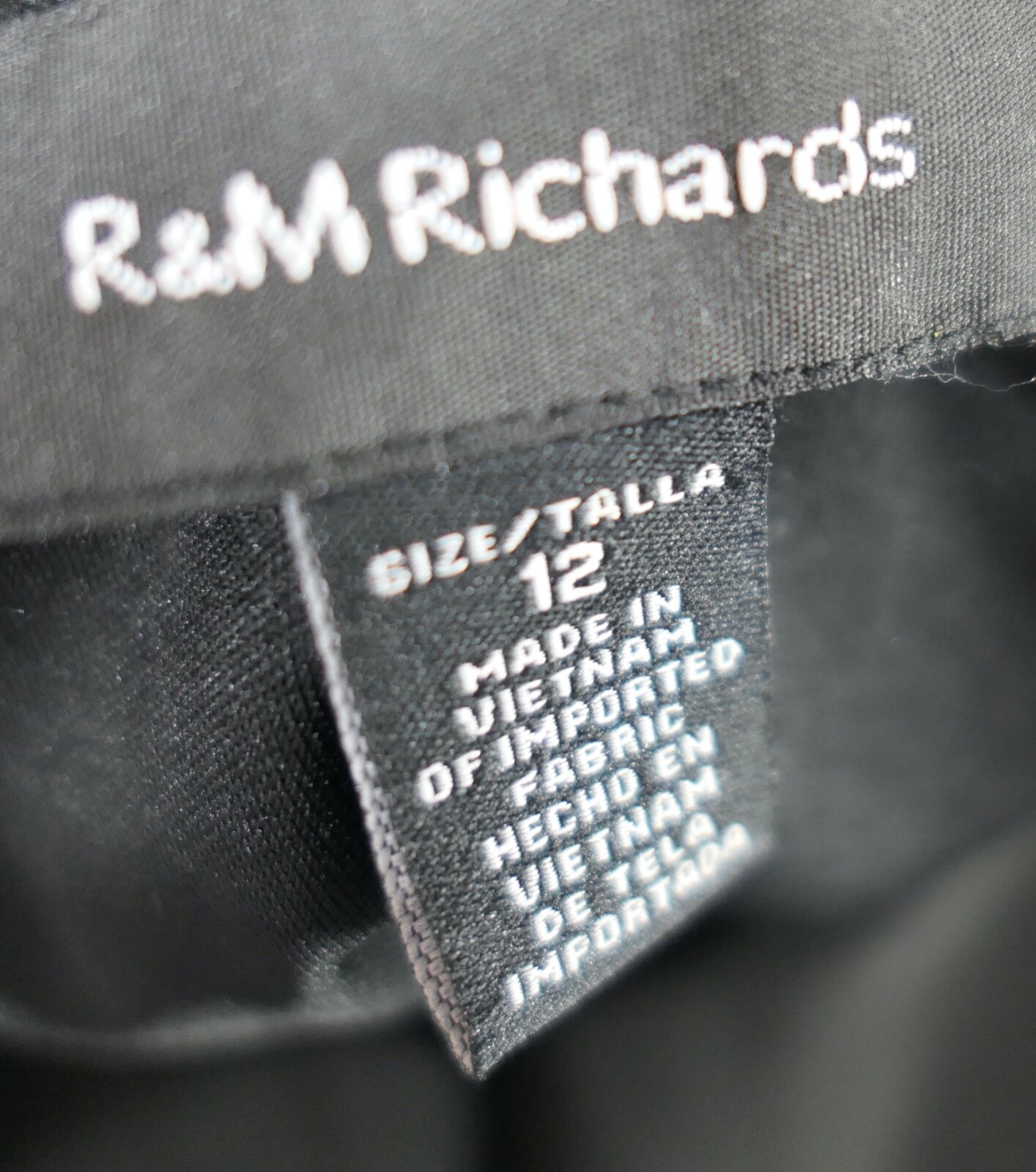 R M Richards Black And White Hi Low Sleeveless Pencil Shift Dress 12