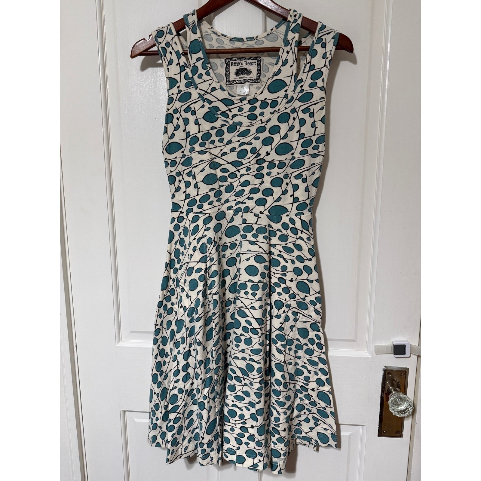 Effie’s Heart MODCLOTH Retro Pin Up Bubble Dots Flare Dress, Small